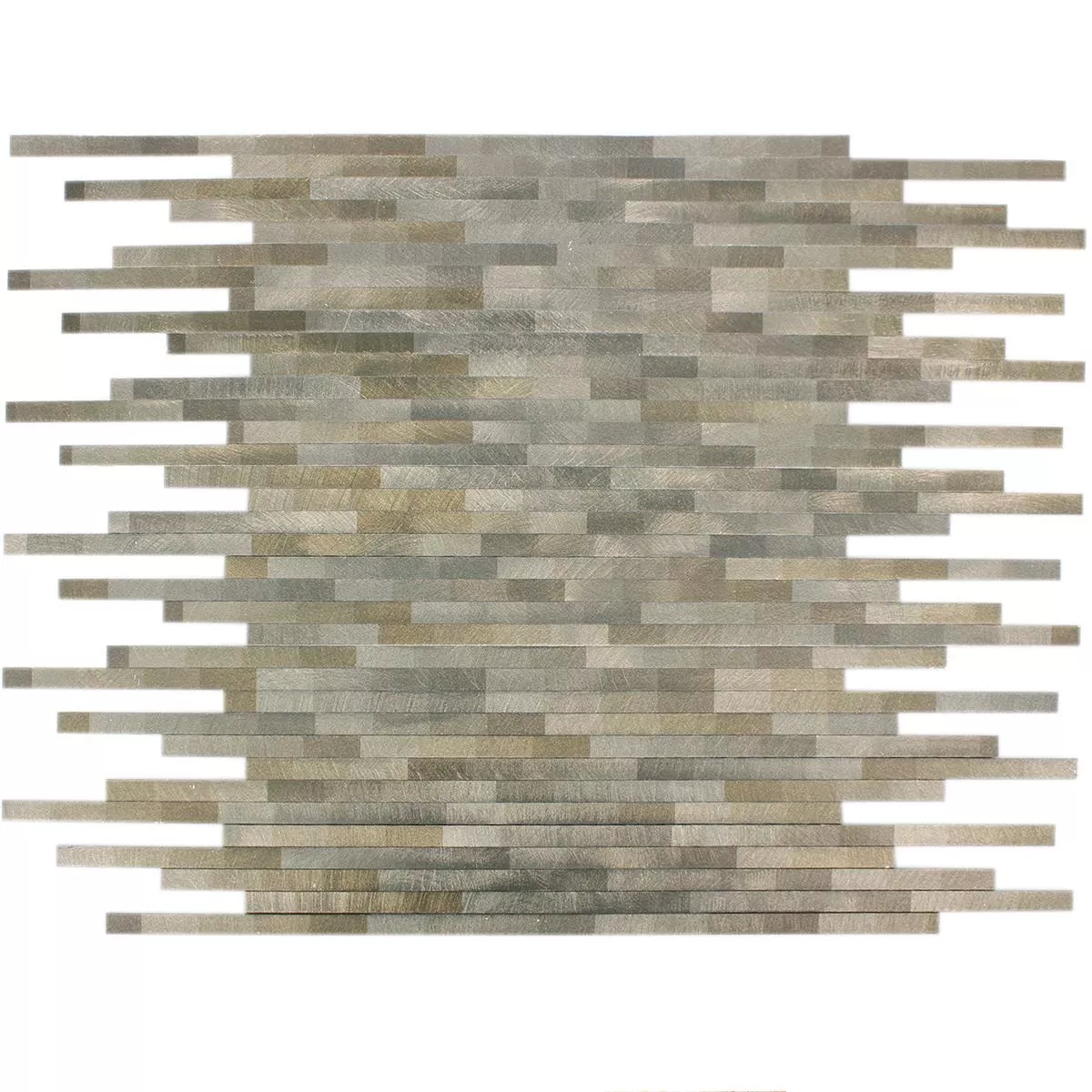 Mosaik Fliser Aluminium Wishbone Brun Beige