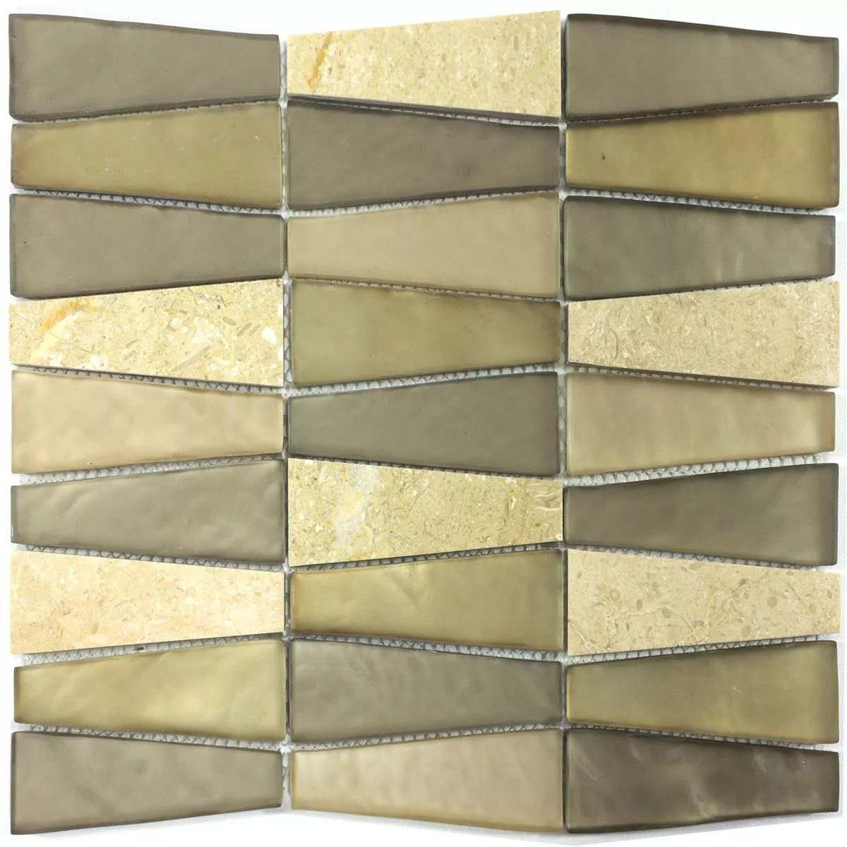 Glas Natursten Mosaik Fliser Marseille Beige Brun Mix Glas Natursten Mosaik Fliser Marseille Beige Brun Mix