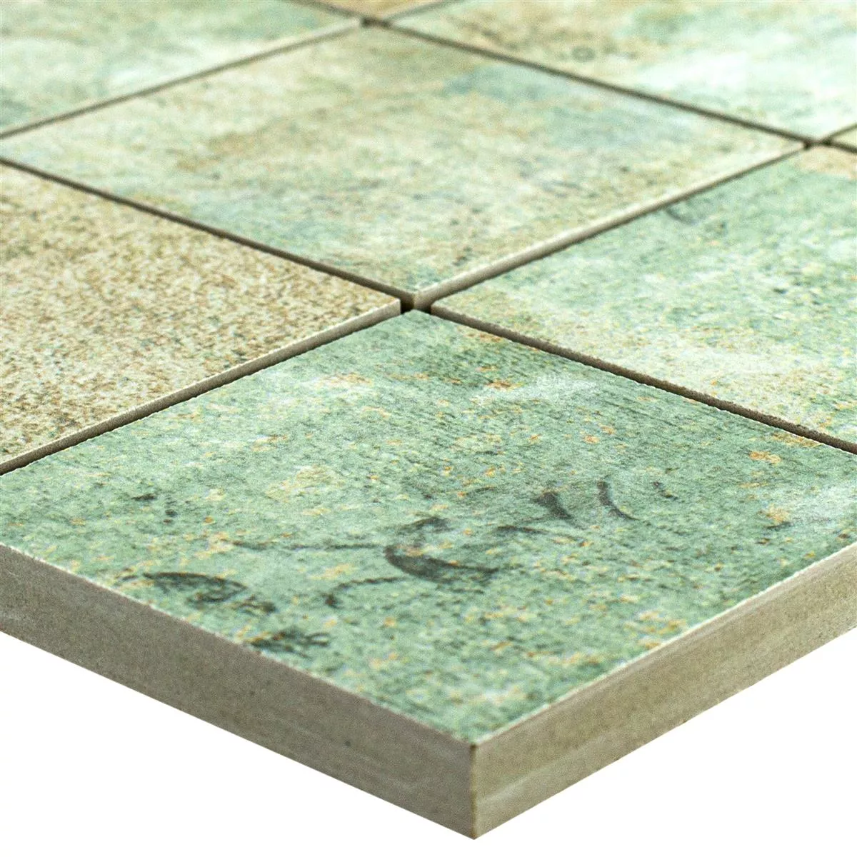 Keramikmosaik Fliser Moonlight Brun Grøn 71x71mm Keramikmosaik Fliser Moonlight Brun Grøn 71x71mm