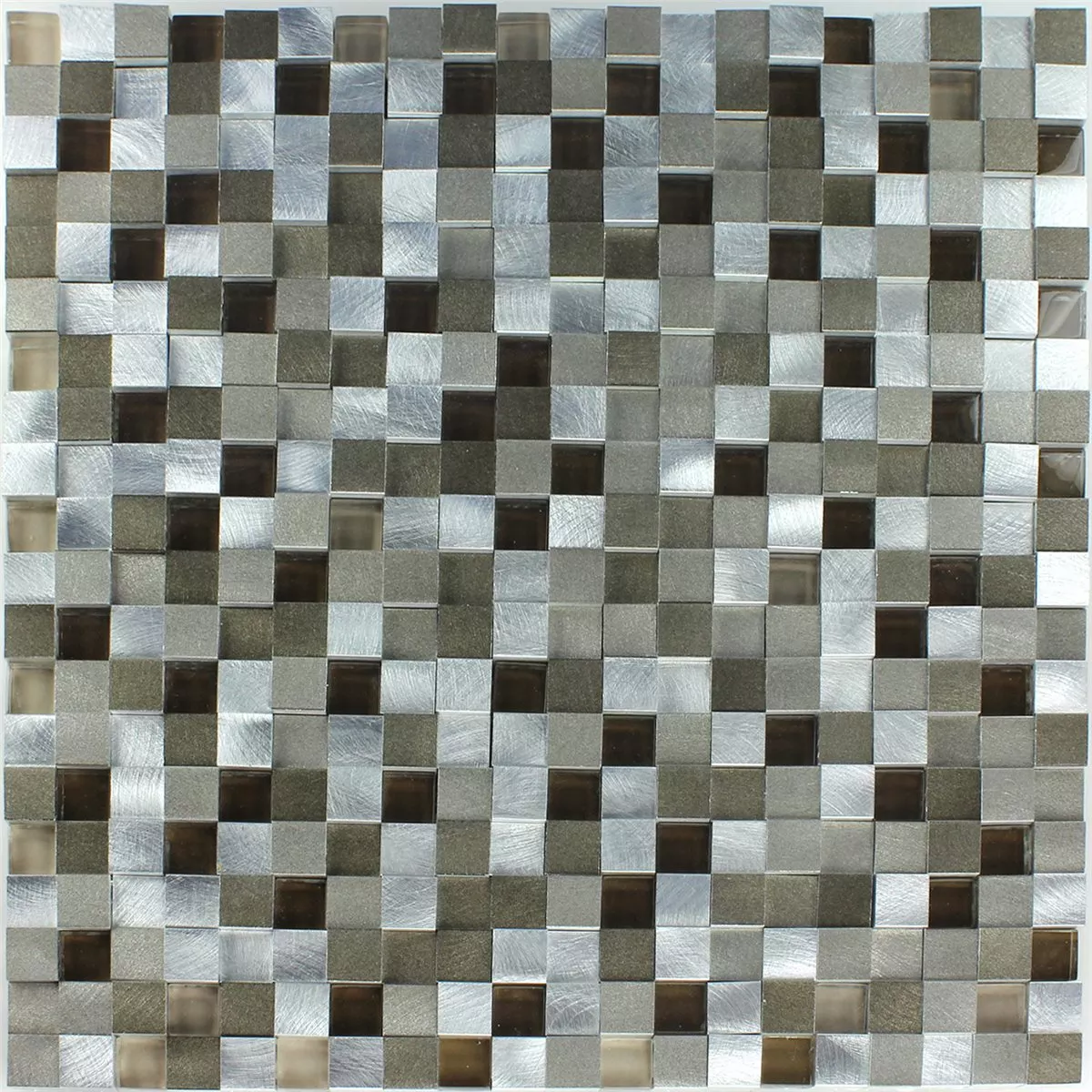 Design Fliser Aluminium Glas 3D Mosaik