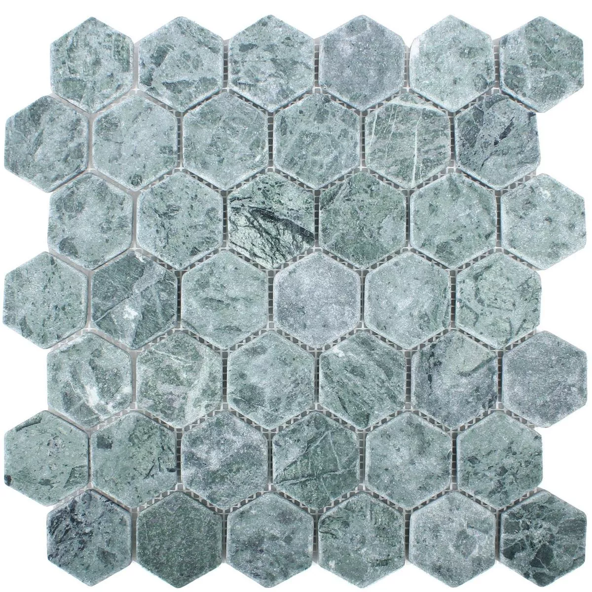 Prøve Mosaikfliser Marmor Wutach Hexagon Grøn Verde