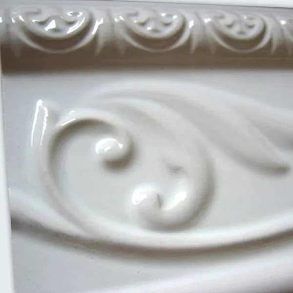 Keramik Væg Bordure 10x30cm Hvid Strålende