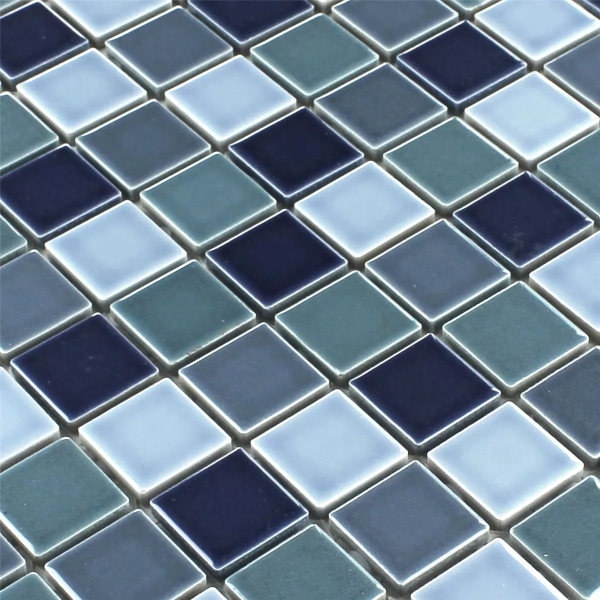 Mosaik Fliser Keramik Blå Mix Strålende