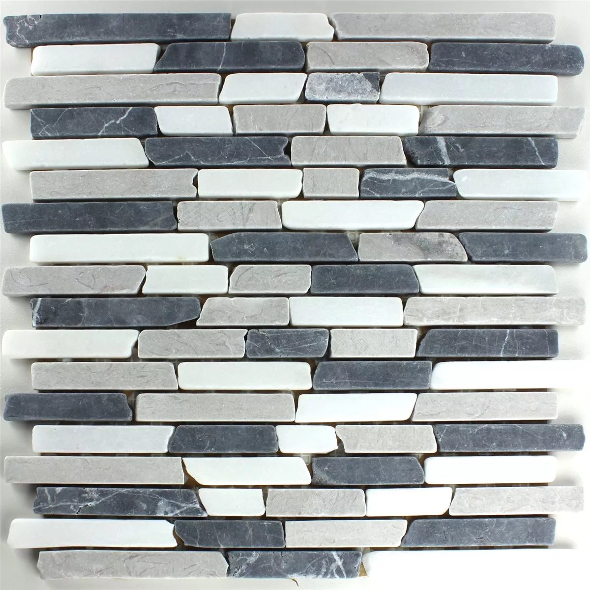 Prøve Mosaik Fliser Marmor Botticino Grey Brick