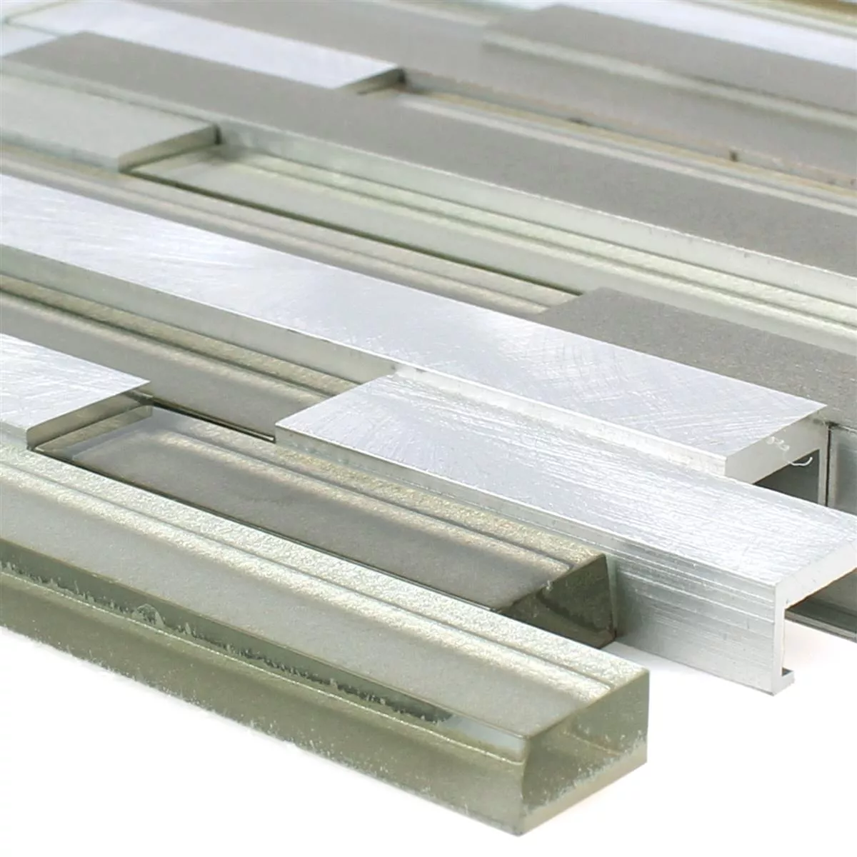 Mosaik Fliser Glas Metal Margariti Brun Sølv