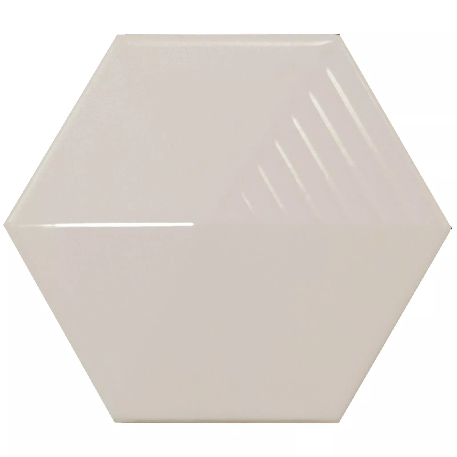 Prøve Vægfliser Rockford 3D Hexagon 12,4x10,7cm Creme