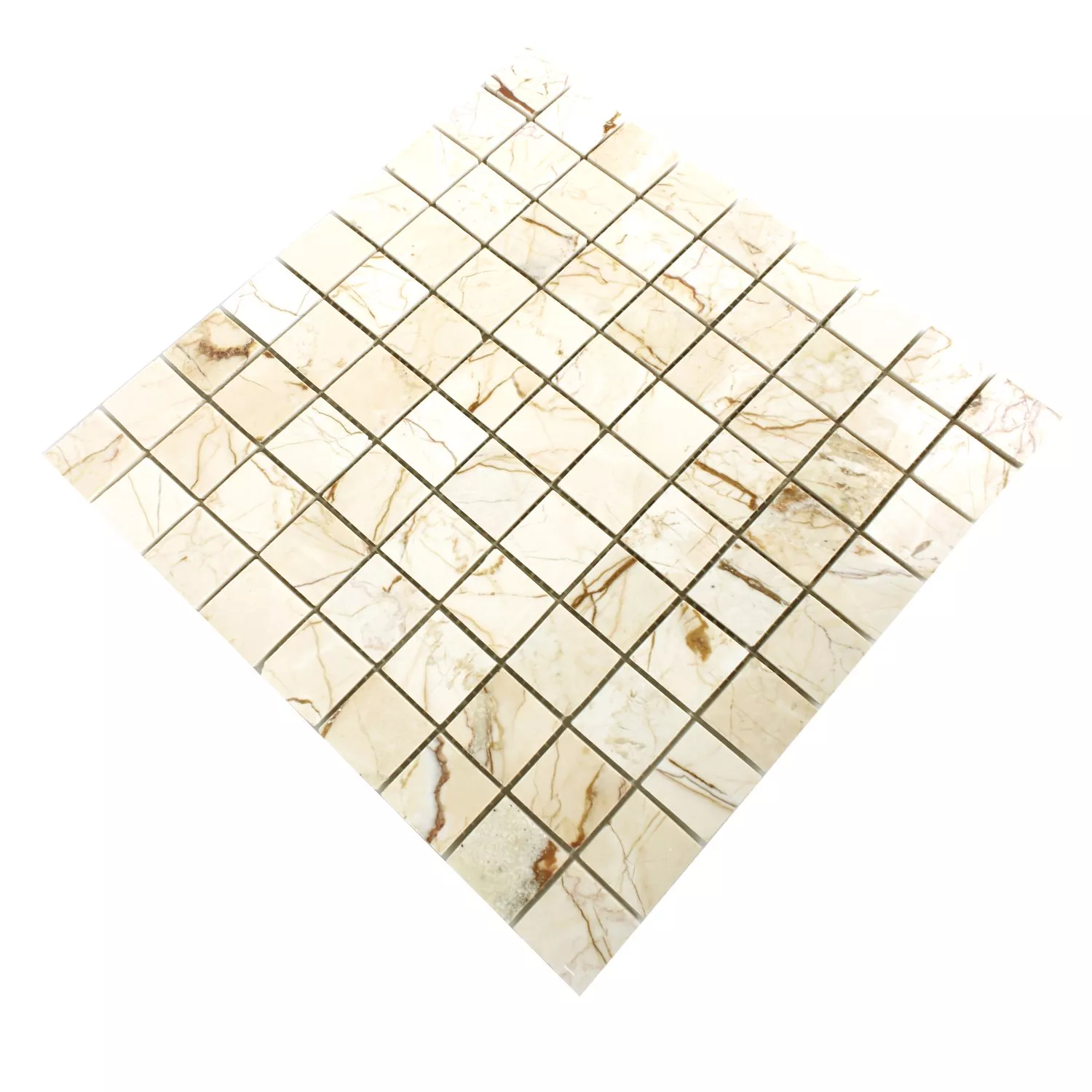 Mosaik Fliser Marmor Gulden Cream Poleret