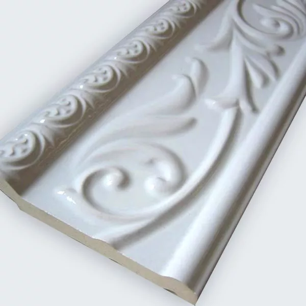Keramik Væg Bordure 10x30cm Hvid Strålende