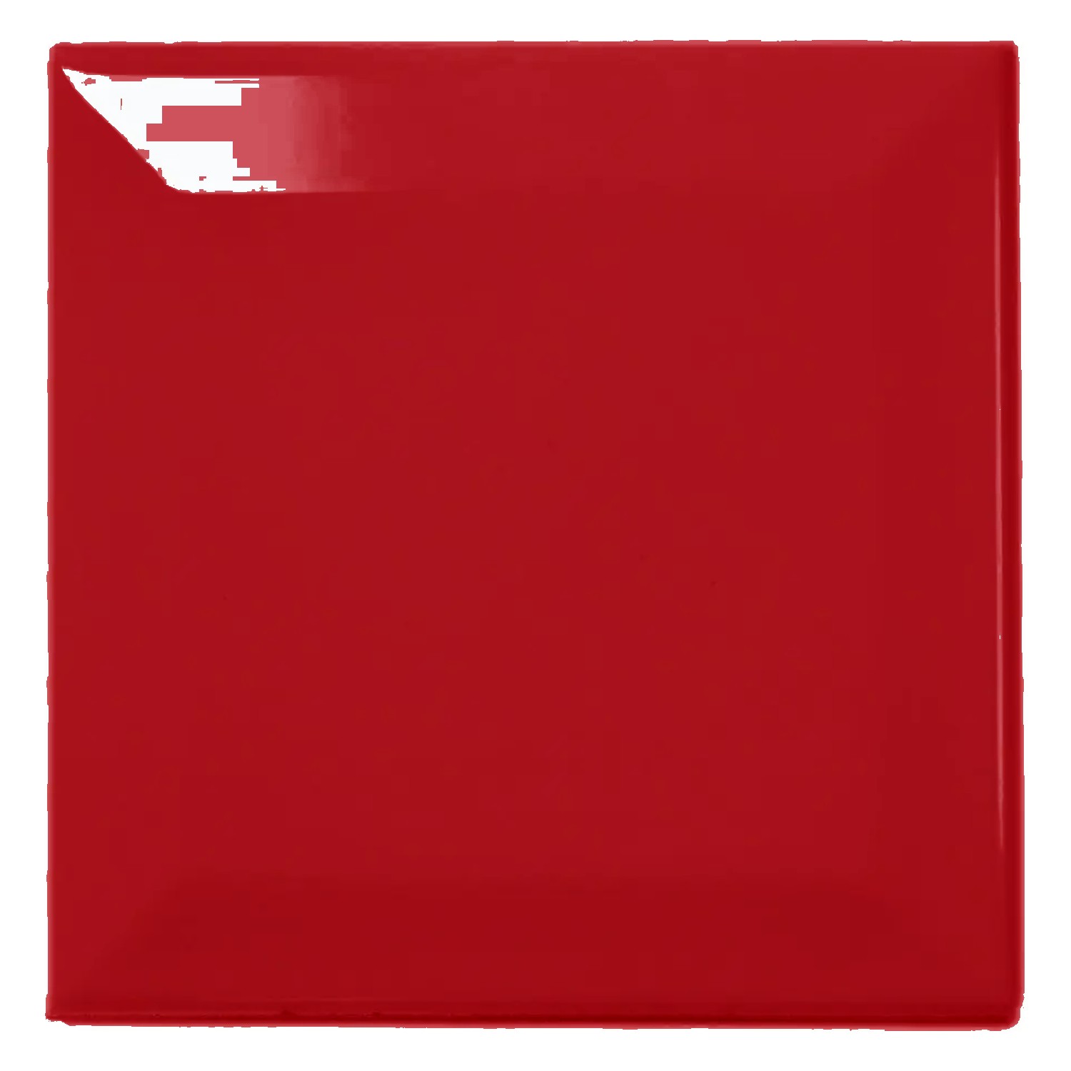 Metro flise Rød Strålende 10x10 cm Med Facet Catarina Fuego