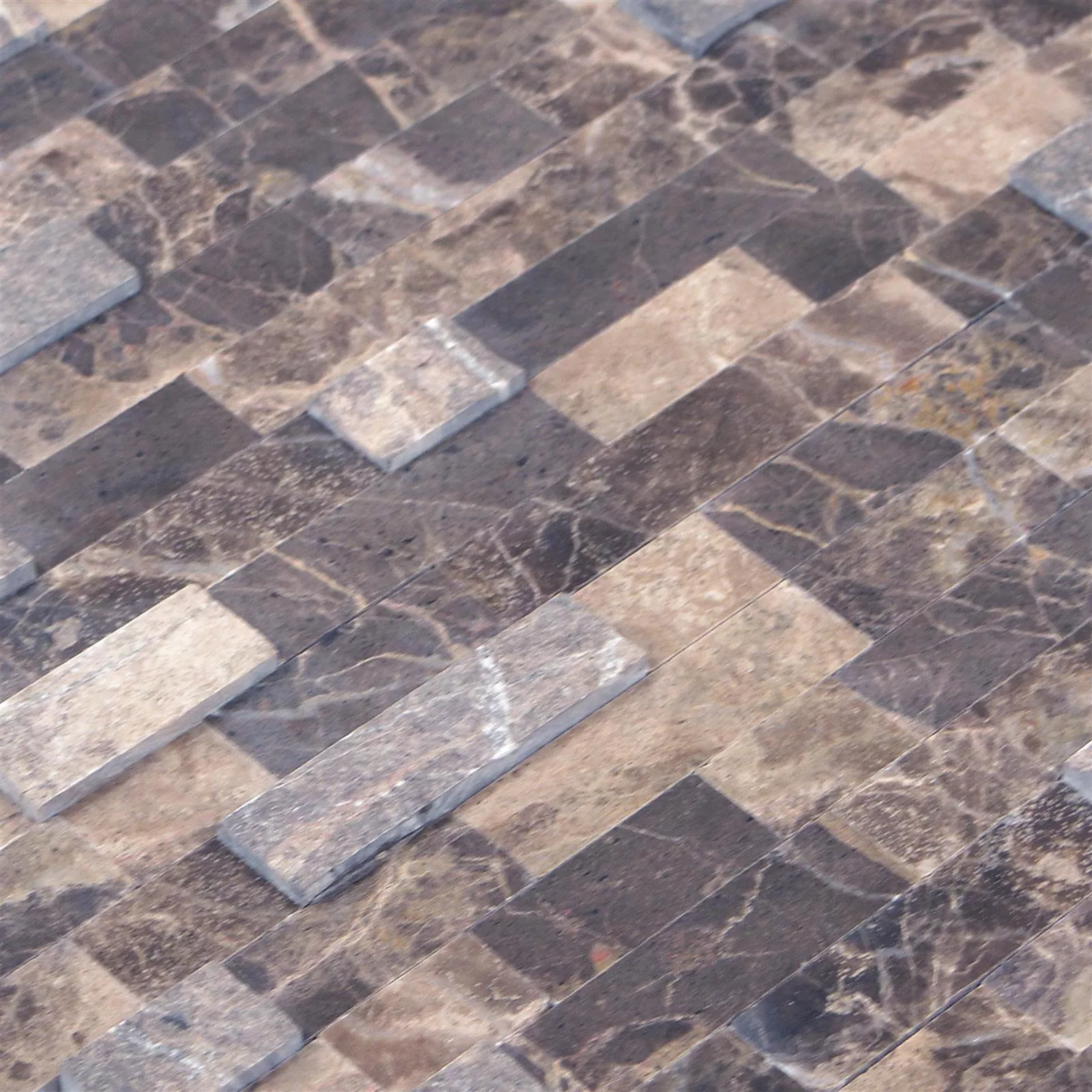 Natursten Marmor Mosaik Fliser Johannesburg Brun