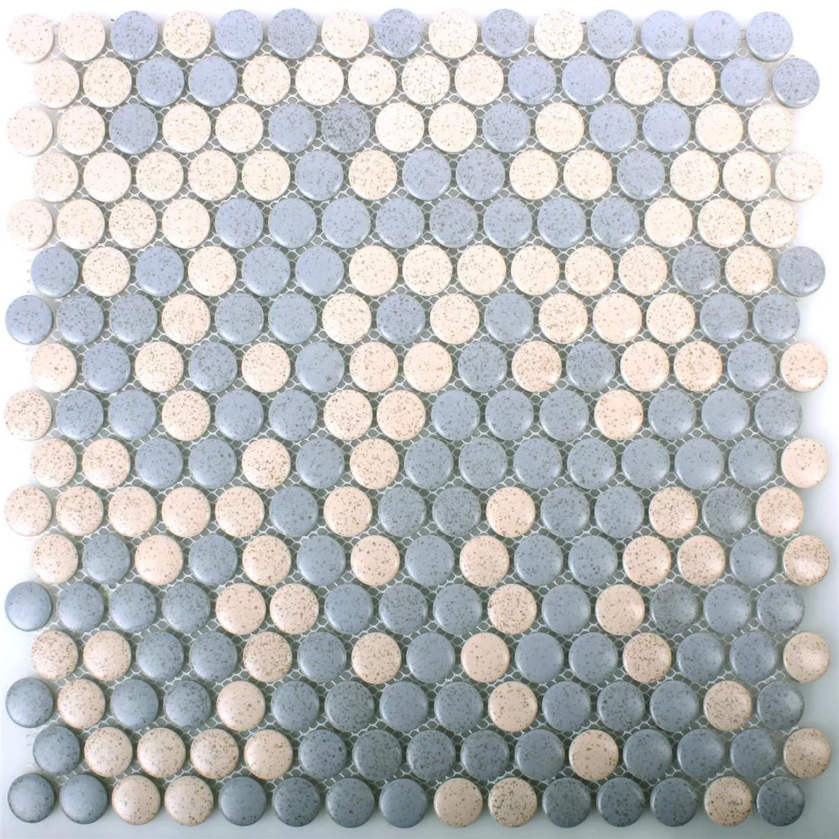 Knopp Mosaik Fliser Keramik Brillo Beige Gra