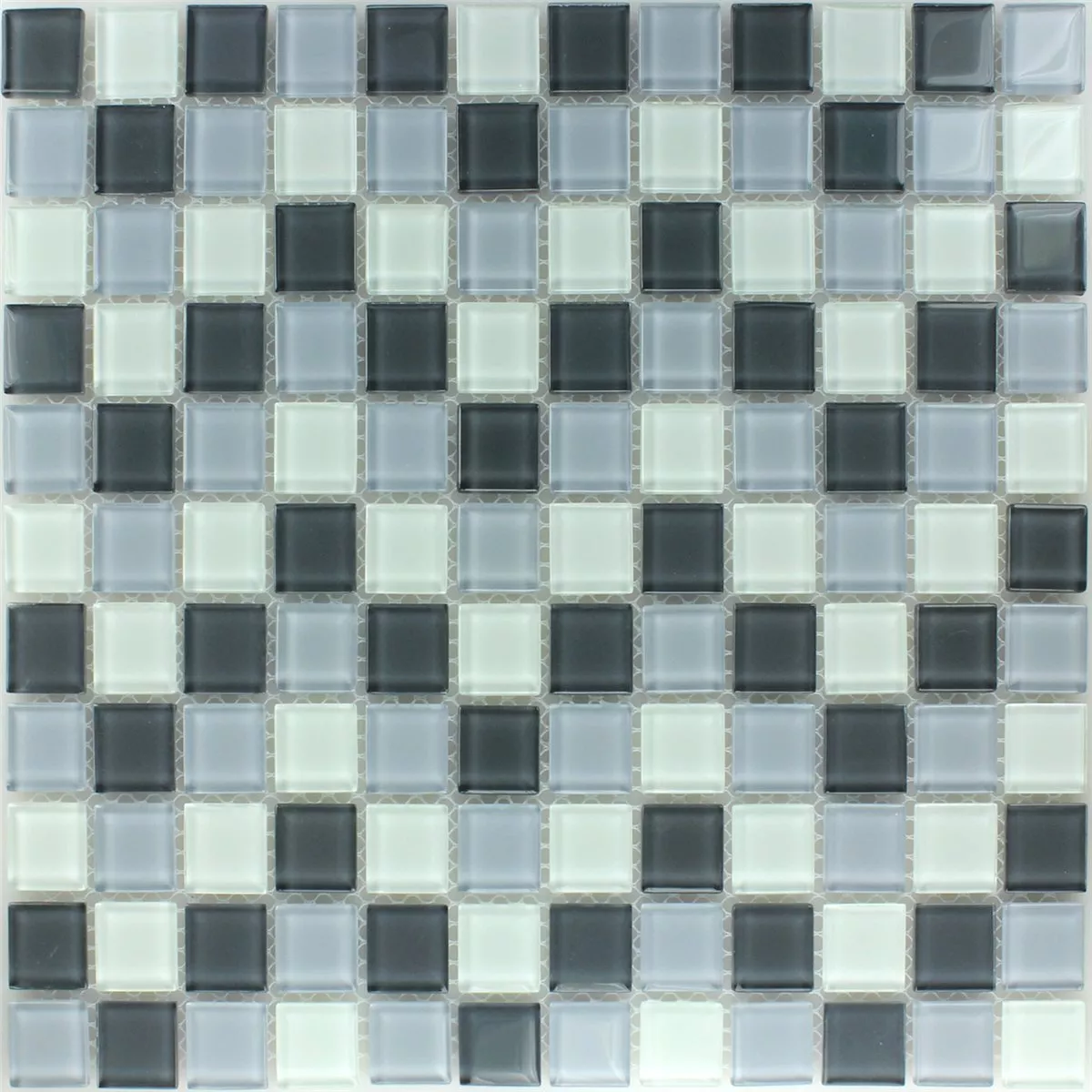 Glasmosaik Fliser Gra Mix 25x25x4mm