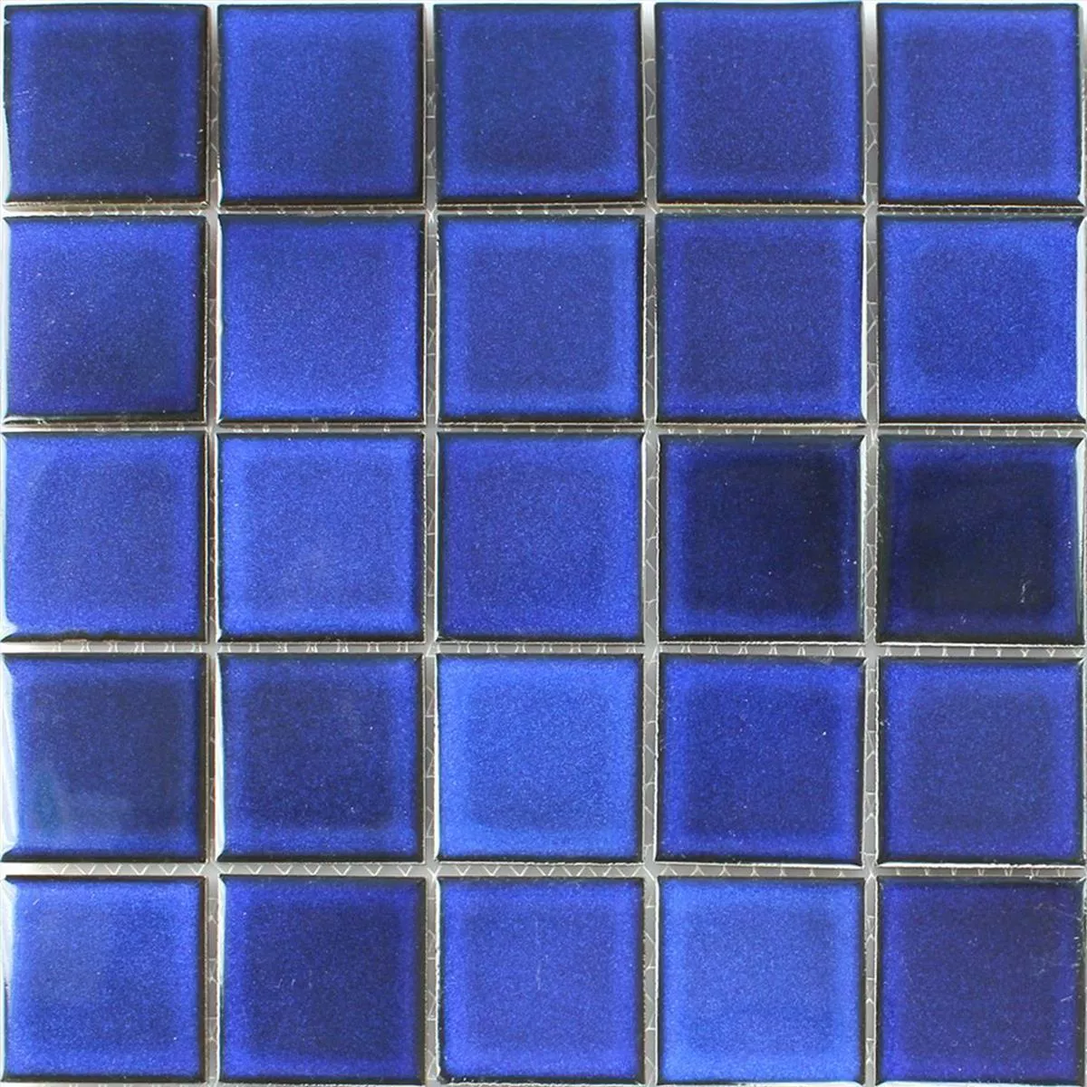 Prøve Mosaik Fliser KeramikSpejl Blå Uni