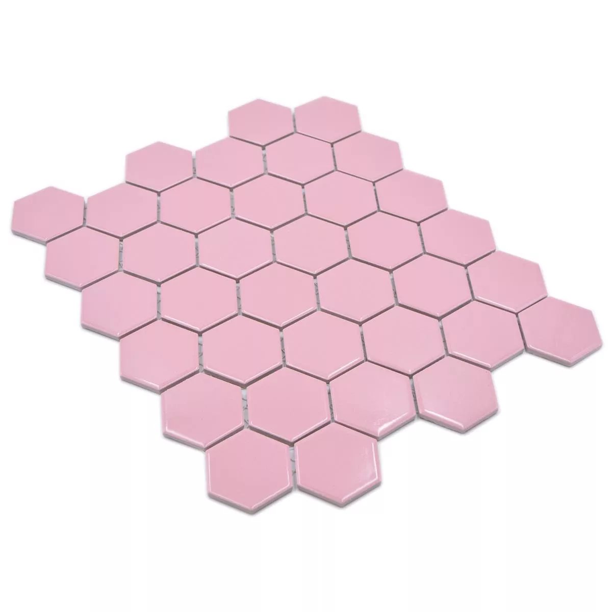 Prøve fra Keramikmosaik Salomon Hexagon Rosa H51