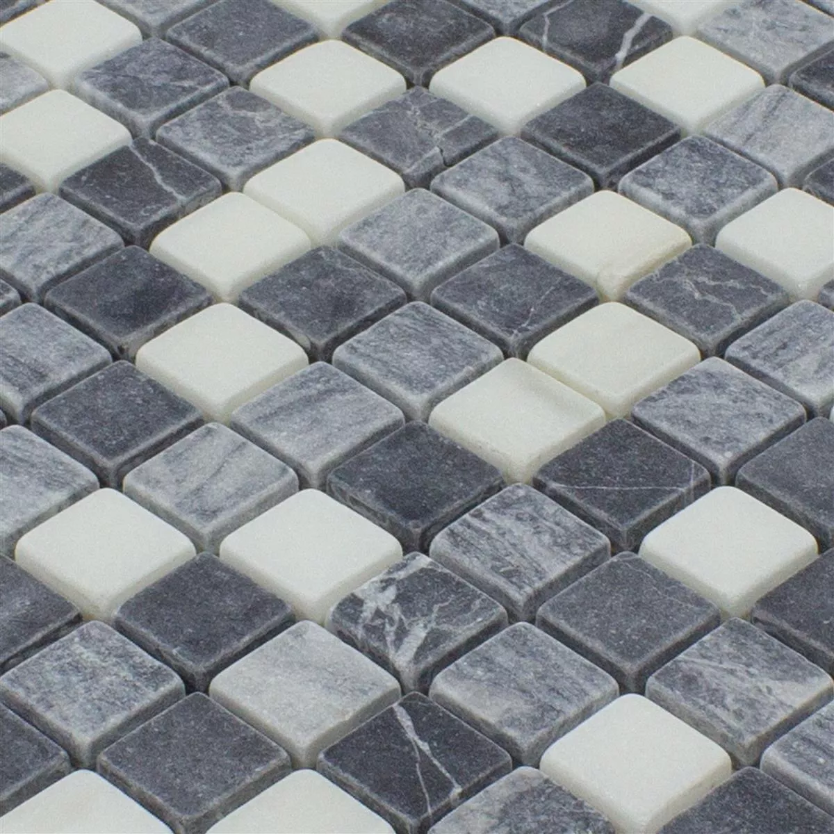 Marmor Natursten Mosaik Fliser Stanford Gra Hvid