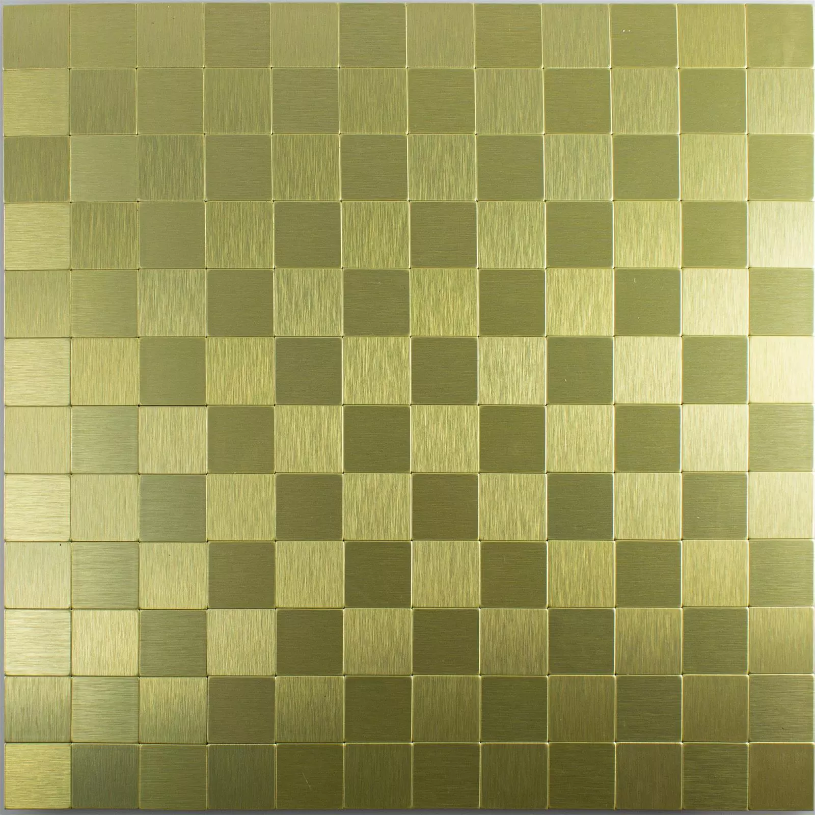 Prøve fra Mosaik Fliser Metal Selvklæbende Vryburg Guld Firkant 