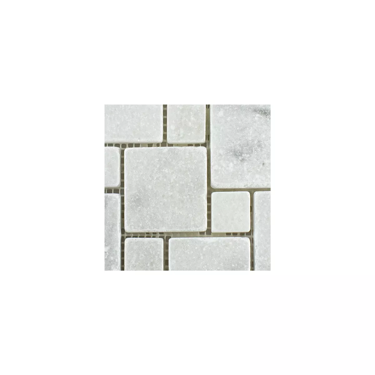 Prøve Natursten Marmor Mosaik Fliser Kilkenny Hvid