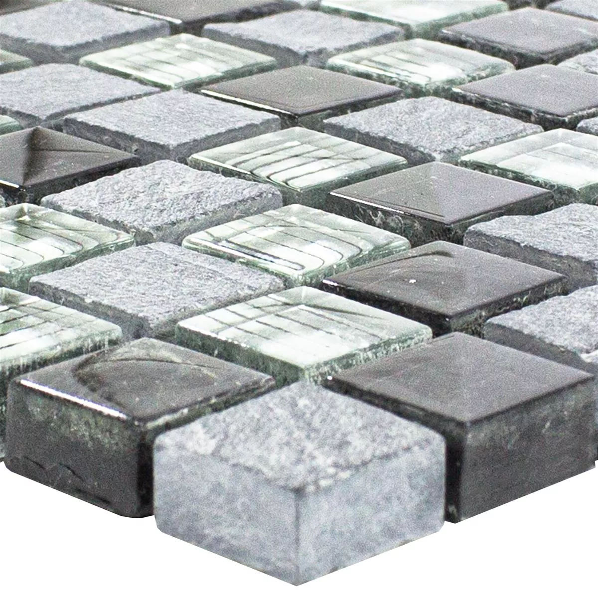 Mosaik Fliser Glas Natursten Lincoln Gra Sølv Mosaik Fliser Glas Natursten Lincoln Gra Sølv