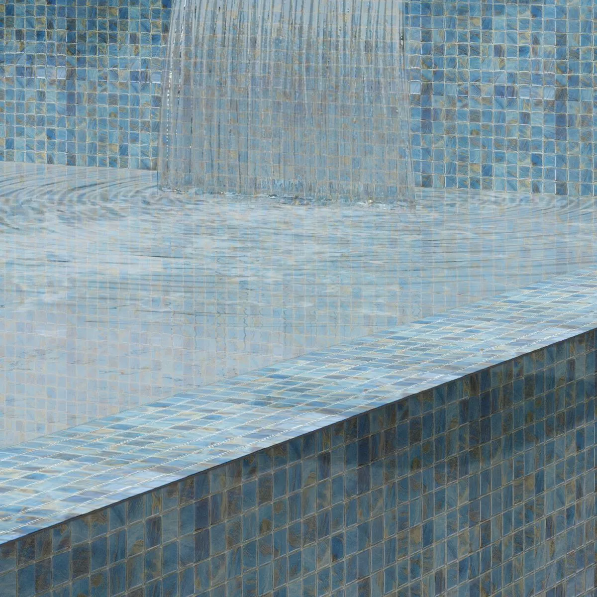 Glas Swimmingpool Mosaik Alassio Blå 25