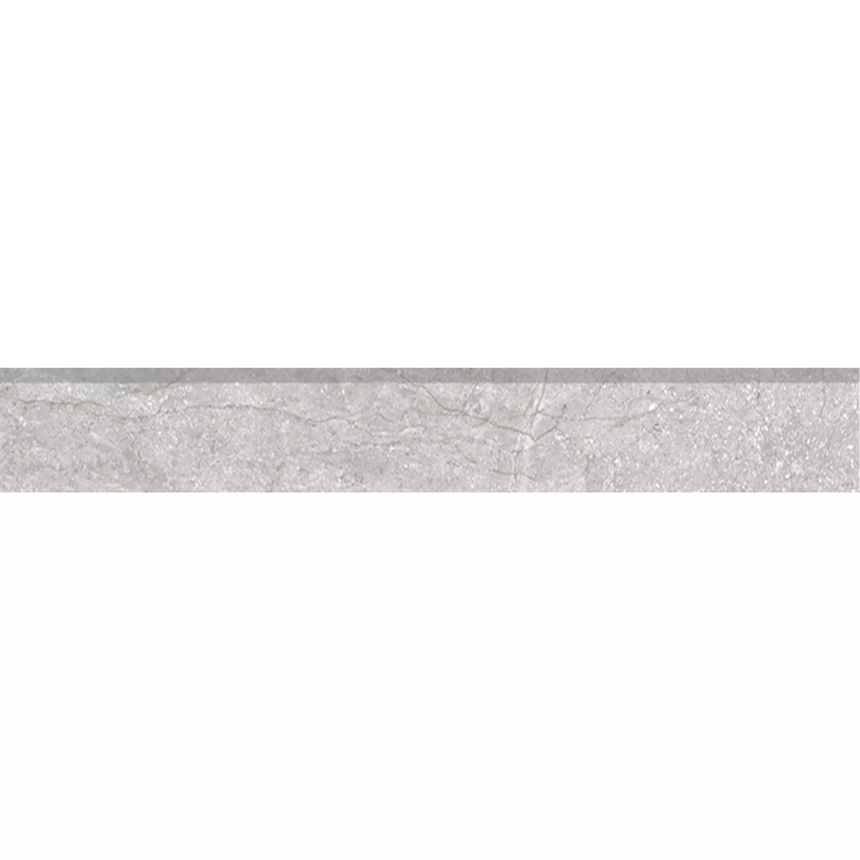 Gulvfliser Pangea Marmor Optik Måtte Sølv Sokkel 7x60cm