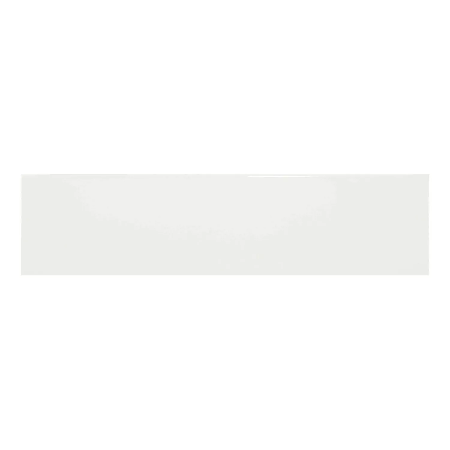 Metro flise Hvid Strålende 7,5x30 cm Uden Facet Swissland Blanco
