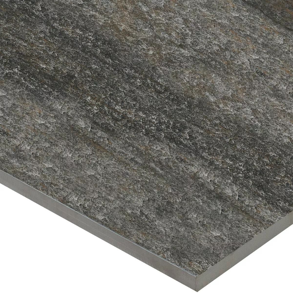 Terrasser Fliser Porcellanato Rustburg Sort 60x60x2 cm