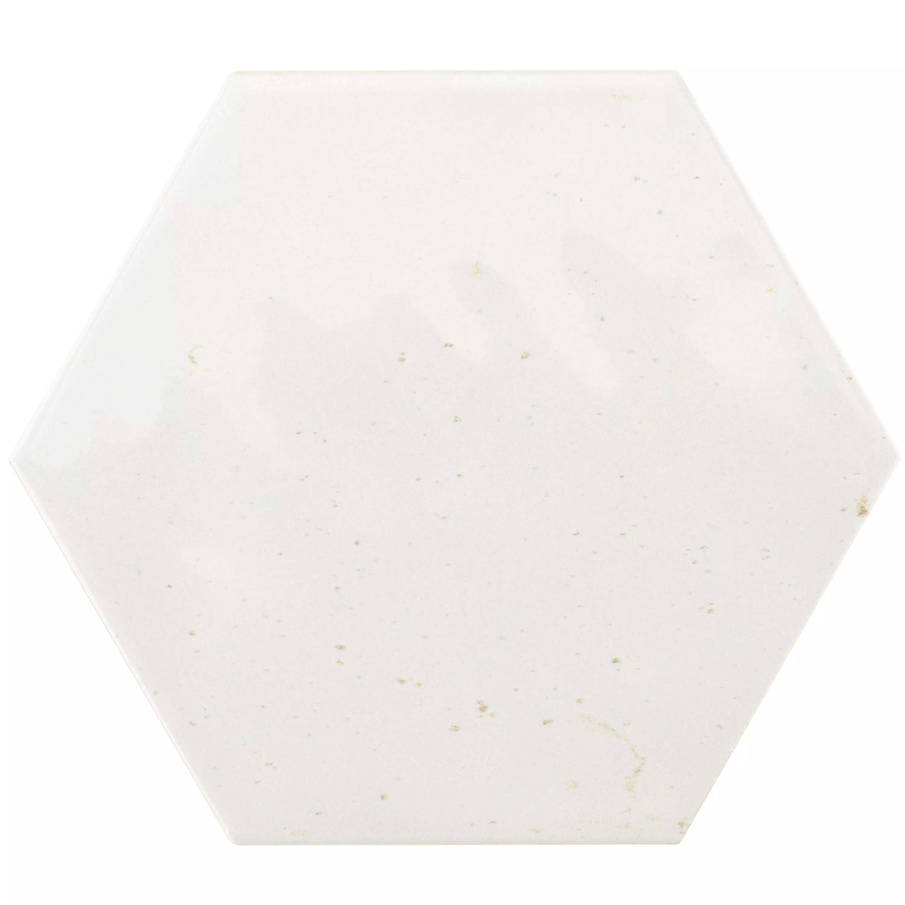 Prøve Vægfliser Arosa Strålende Bølgepap Hexagon Hvid 17,3x15cm