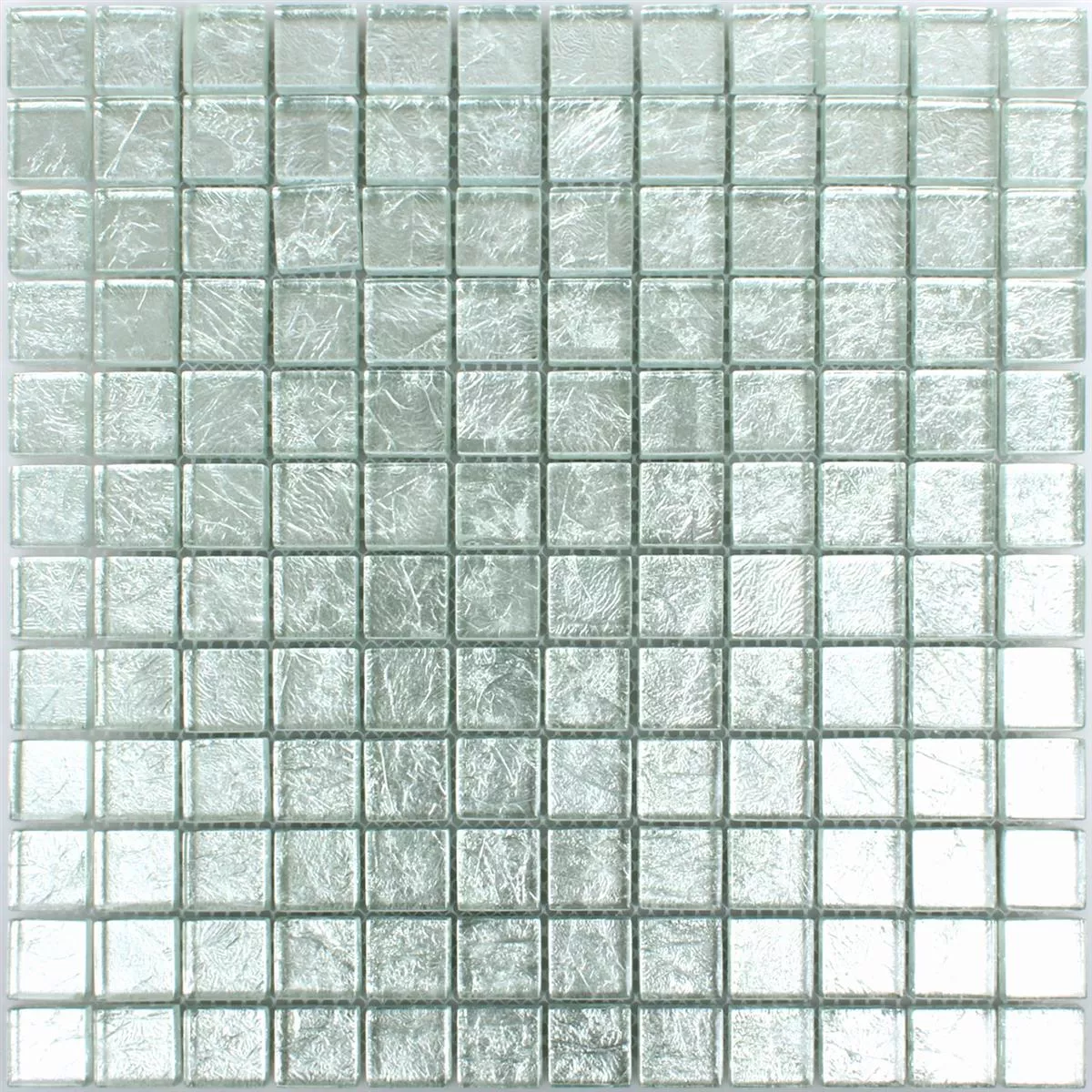 Mosaik Fliser Glas Lucca Sølv 23x23x8mm