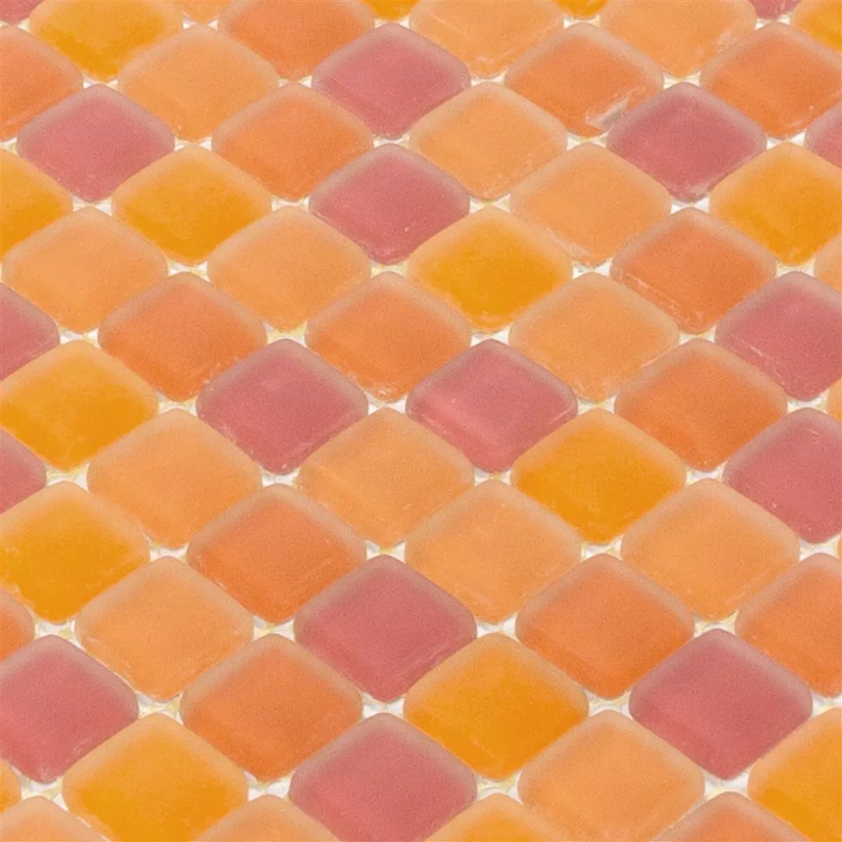 Glasmosaik Fliser Ponterio Frosted Appelsin Mix
