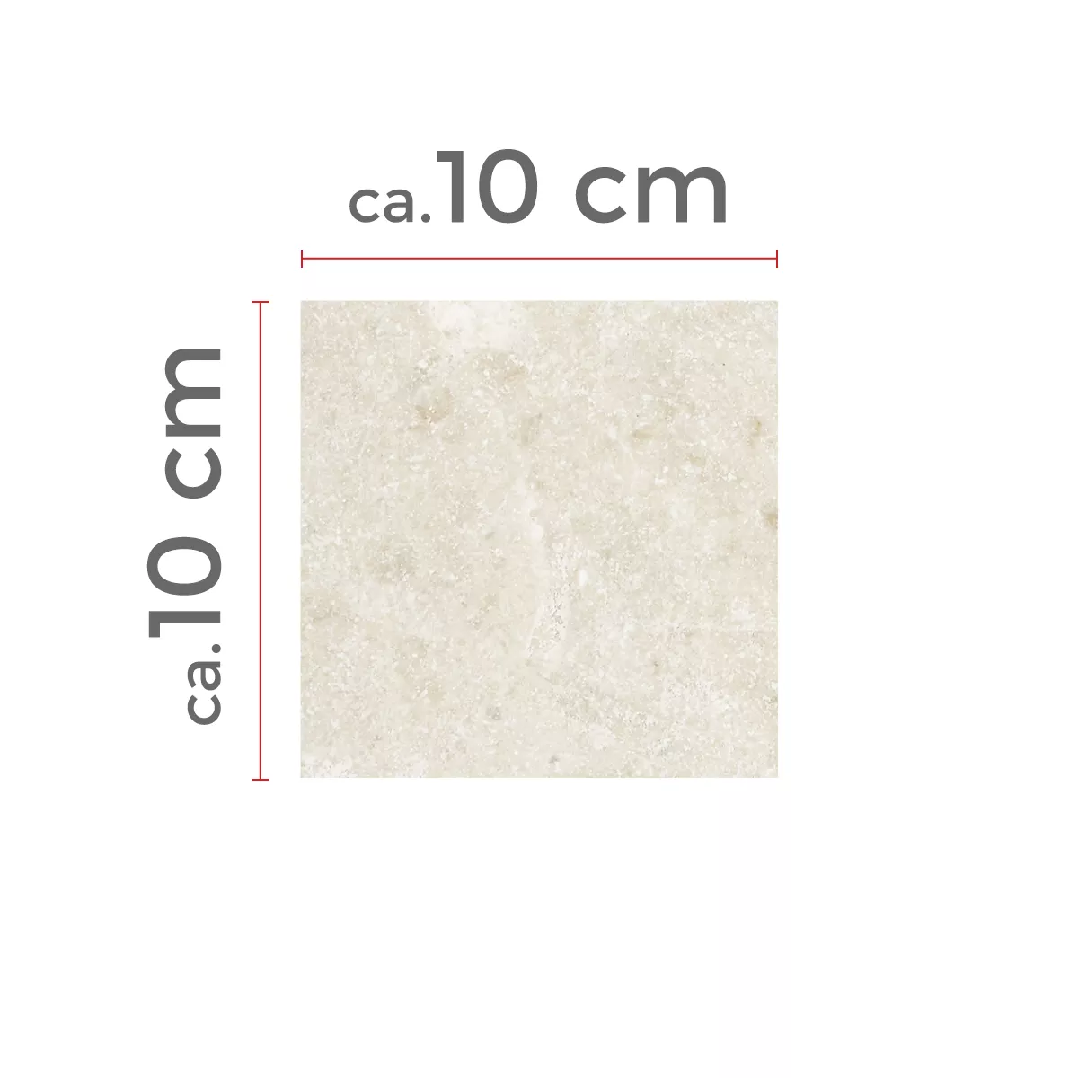 Prøve Naturstenfliser Marmor Afyon Beige 10x10cm