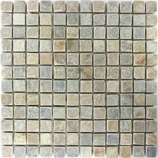 Kvartsit Natursten Mosaik Fliser Beige Skifer Mix
