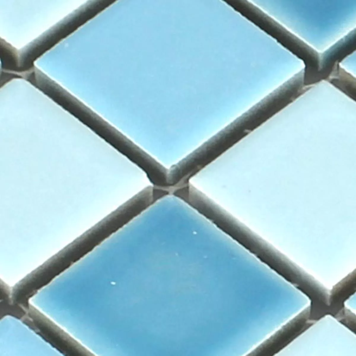 Prøve Mosaik Fliser Keramik Blå Mix 