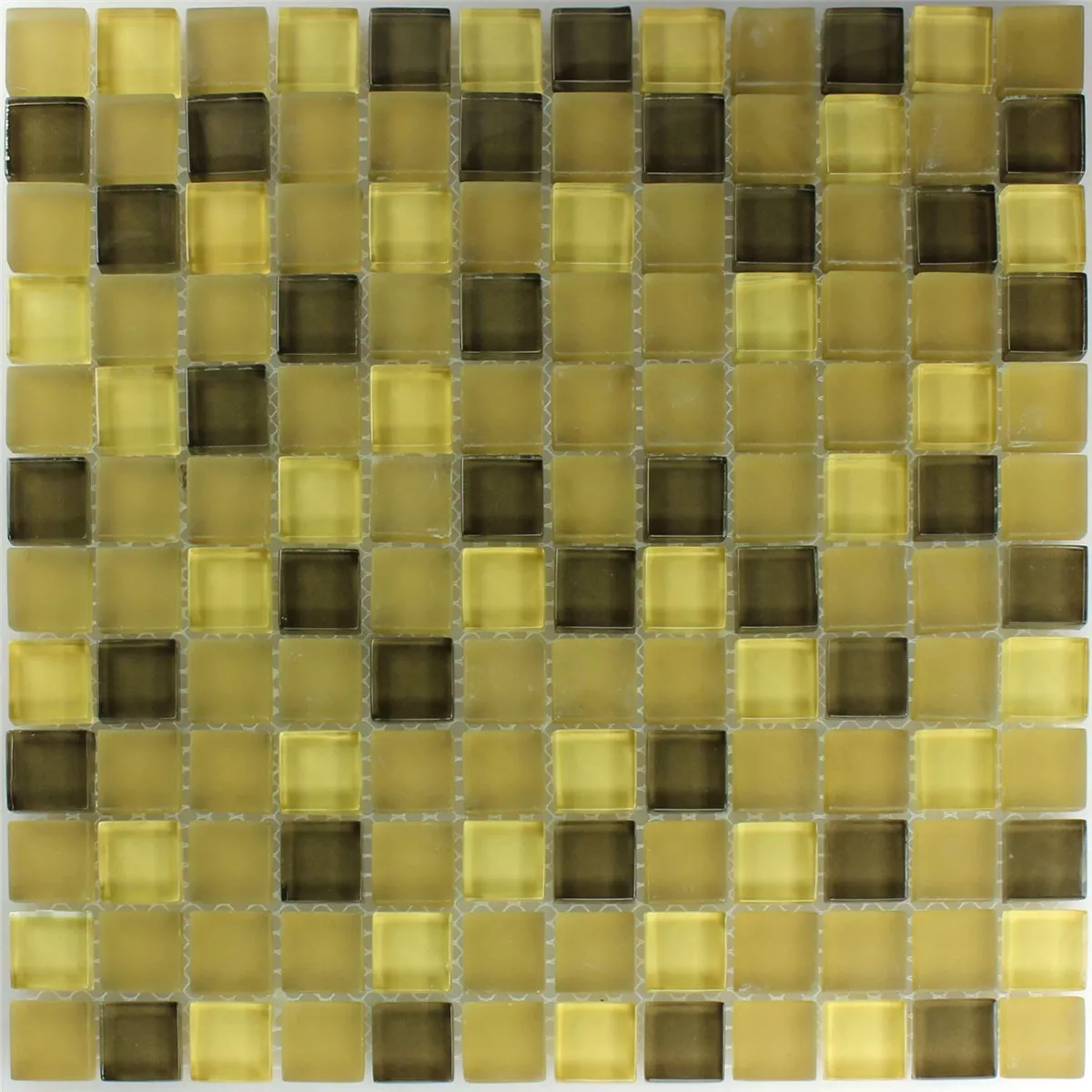 Glasmosaik Fliser Yellow 23x23x8mm