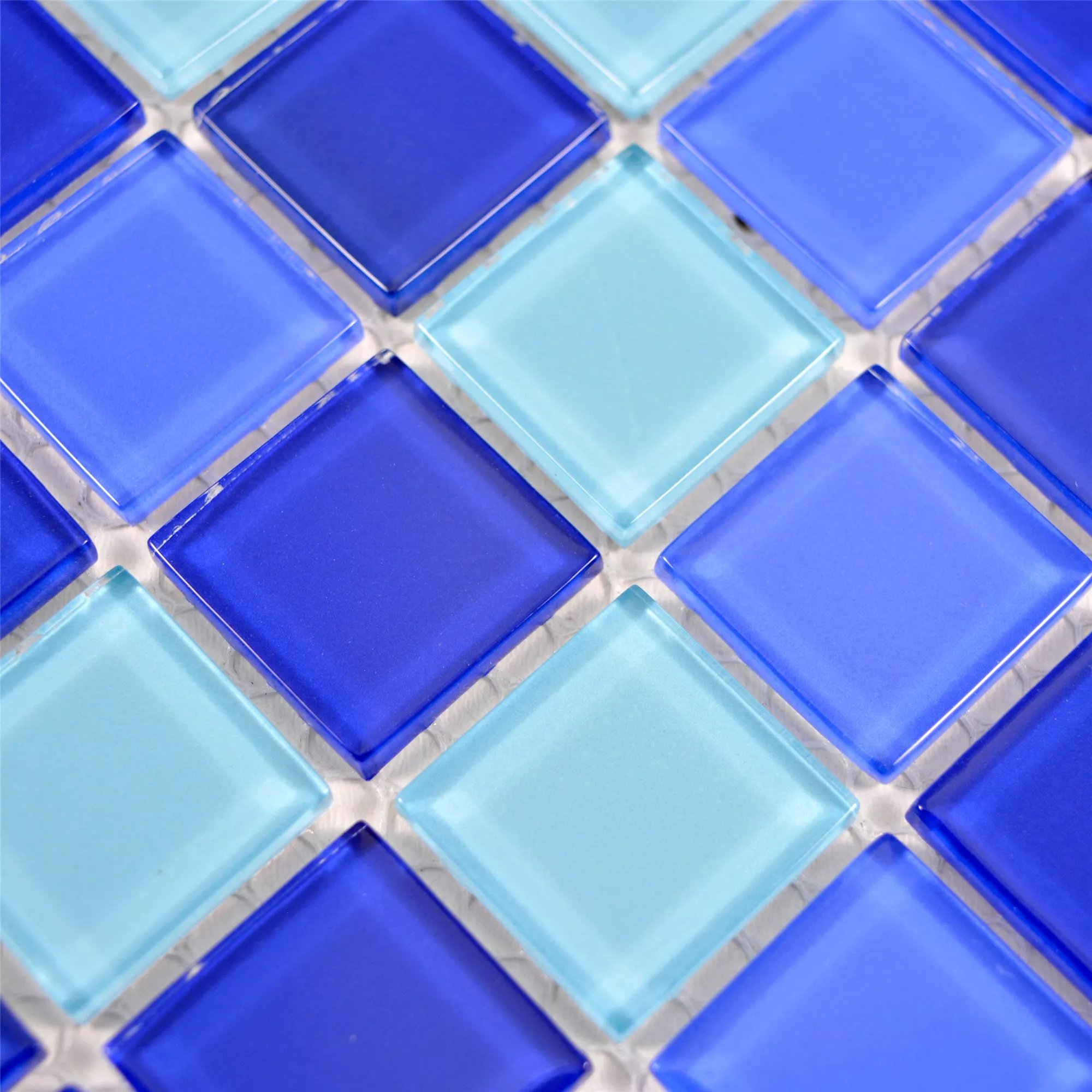 Glasmosaik Fliser Bommel Blå