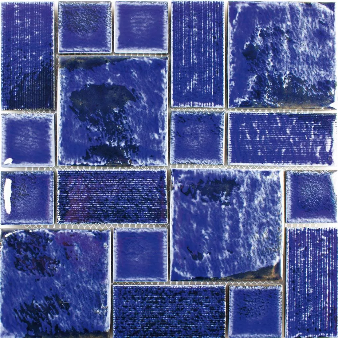 Keramik Mosaik Fliser Bangor Strålende Blå Mix