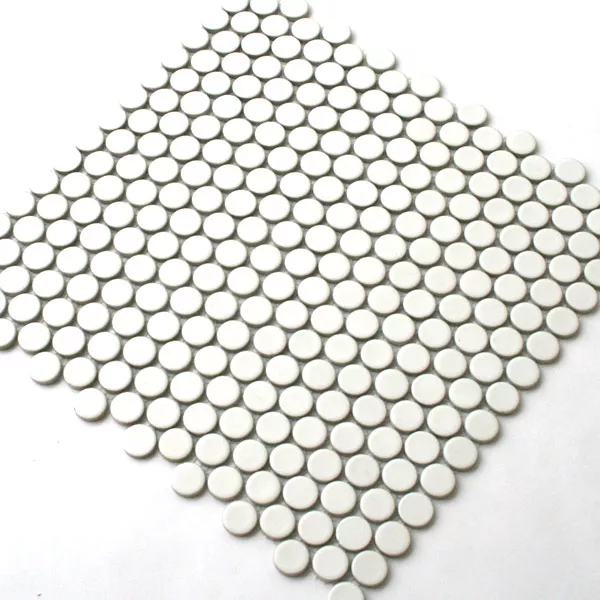 Prøve Mosaik Fliser Keramik Drop Hvid Uni
