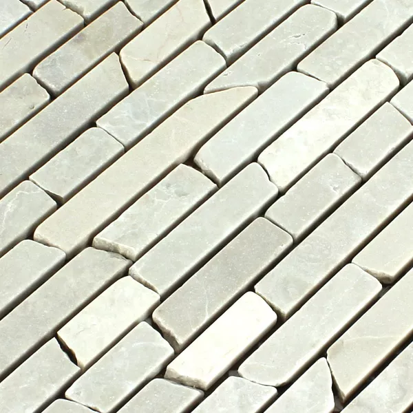 Mosaik Fliser Marmor Beige Skifer Sticks 6mm