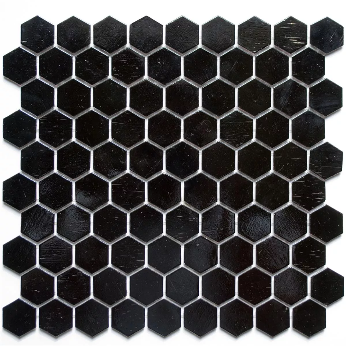 Glasmosaik Fliser Trend-Vi Hexagon 208 Sort