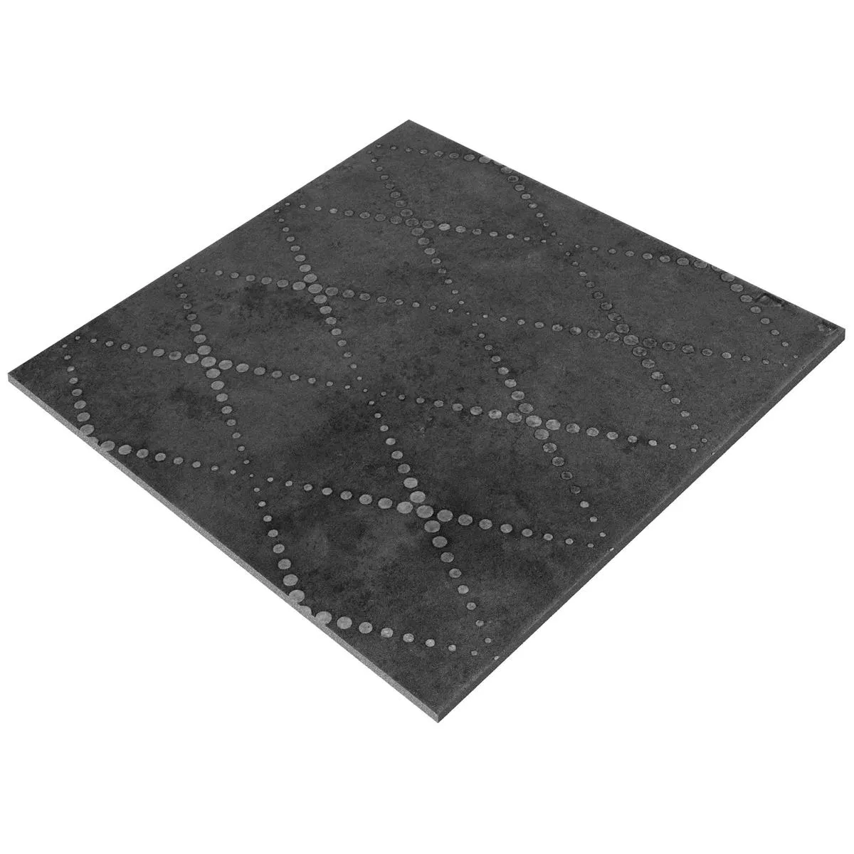 Prøve Gulvfliser Chicago Metal Optik Antracit R9 - 18,5x18,5cm Pattern 2