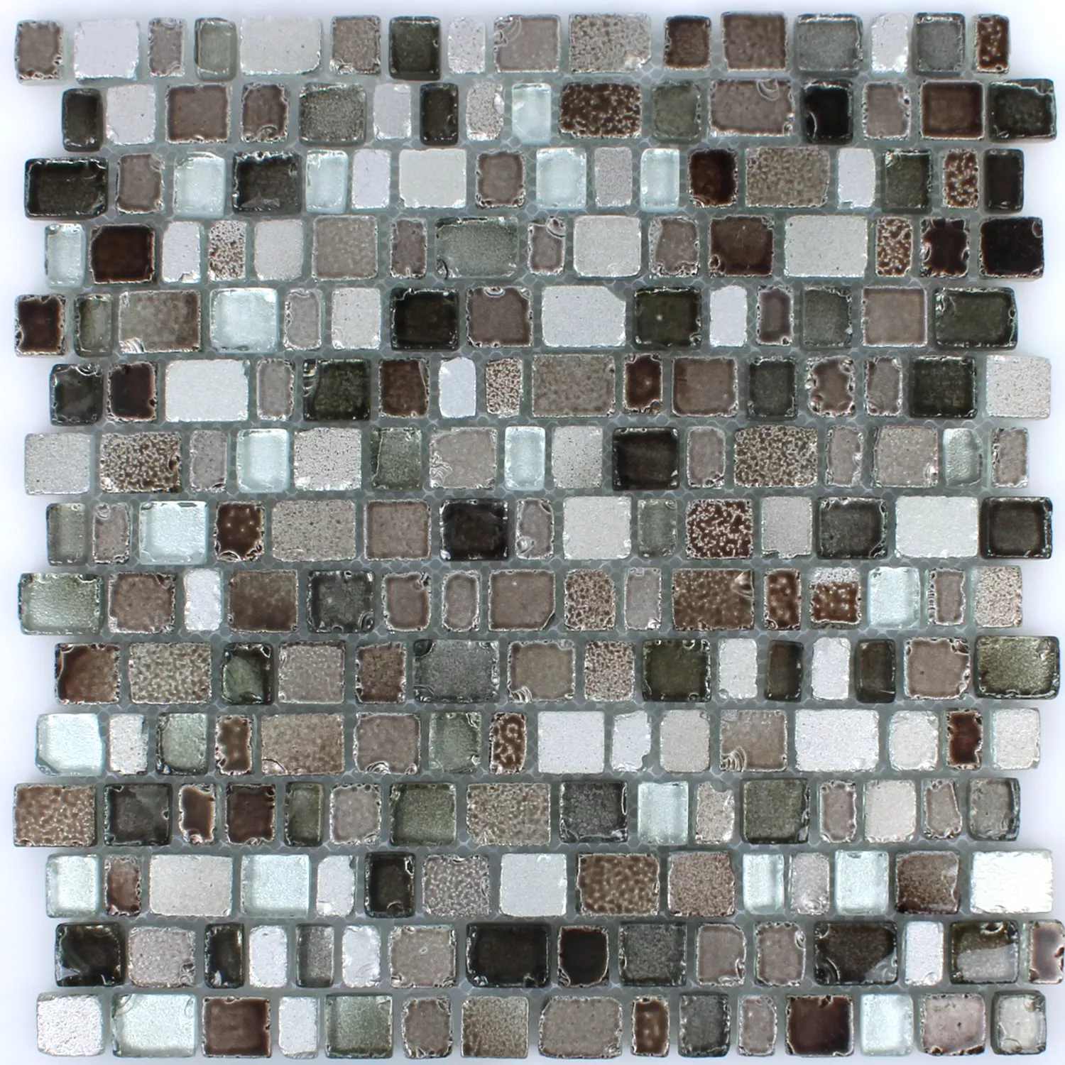 Prøve Mosaik Fliser Glas Roxy Gra Sølv