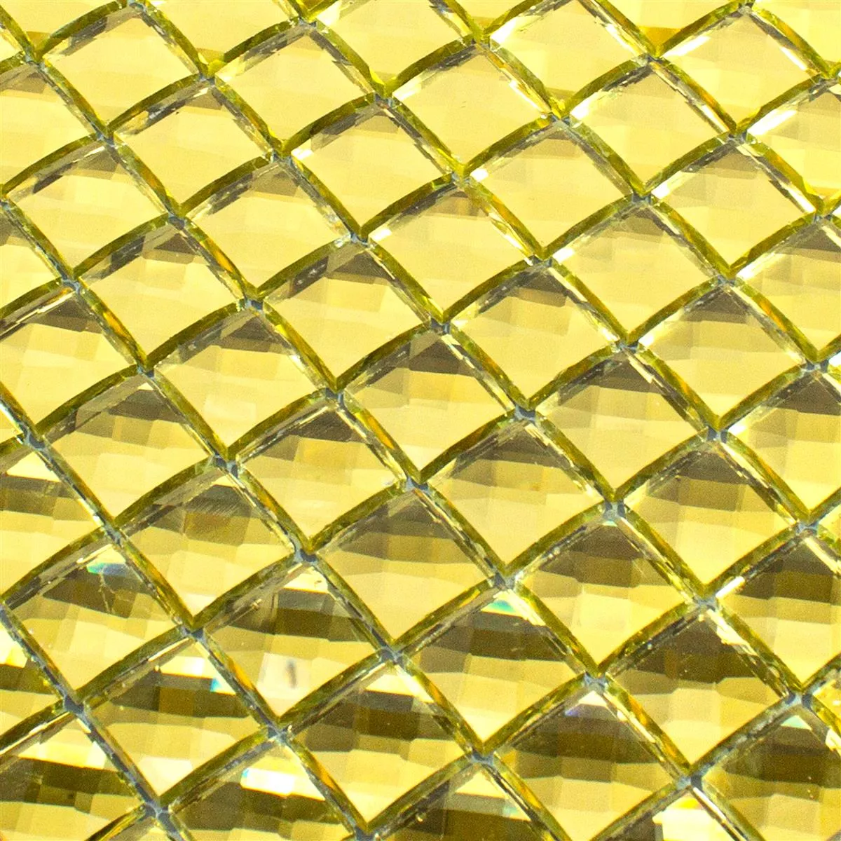 Prøve Glas Mosaik Fliser Victoria Guld Firkant 23