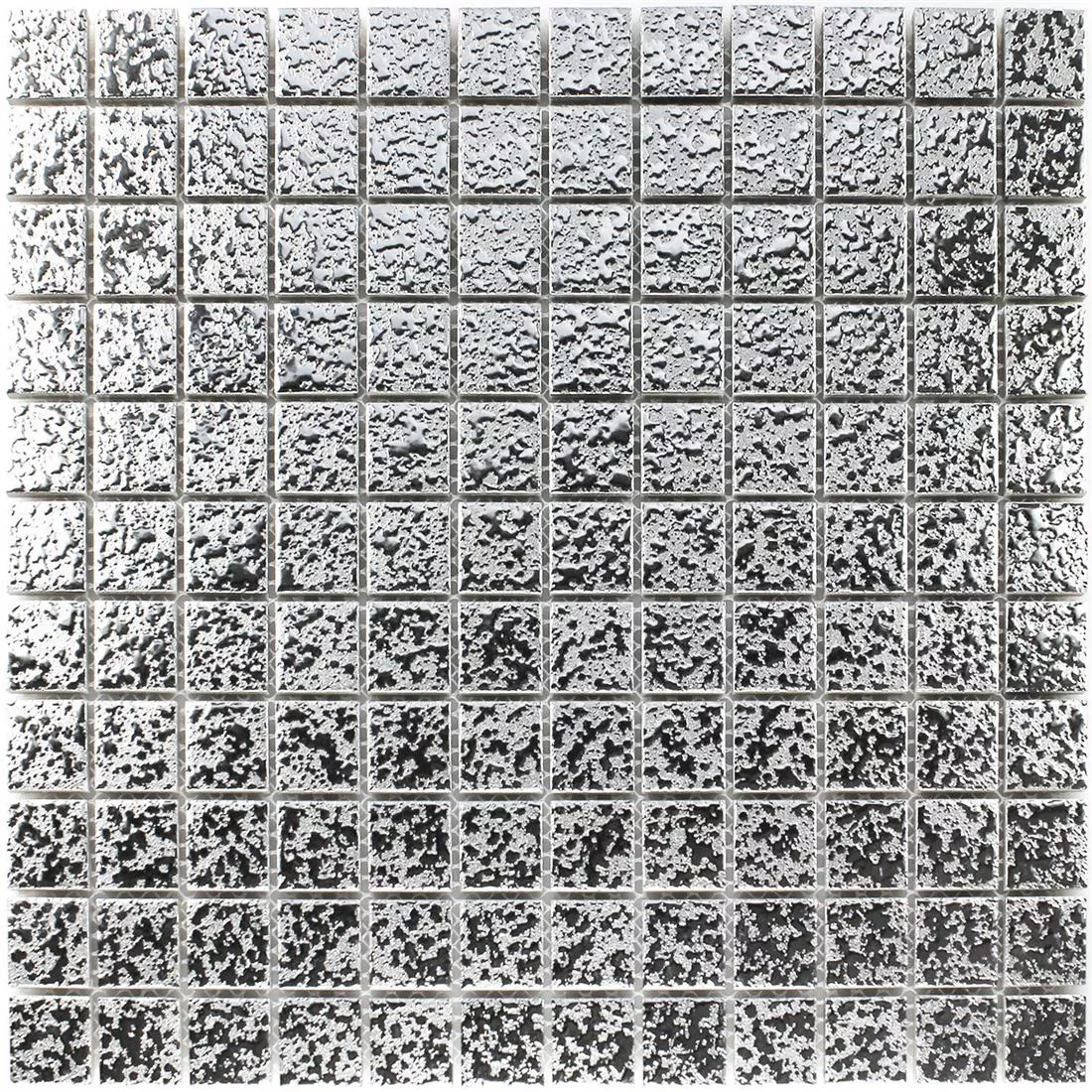 Mosaik Fliser Keramik Sølv Tumlede 25x25x4mm
