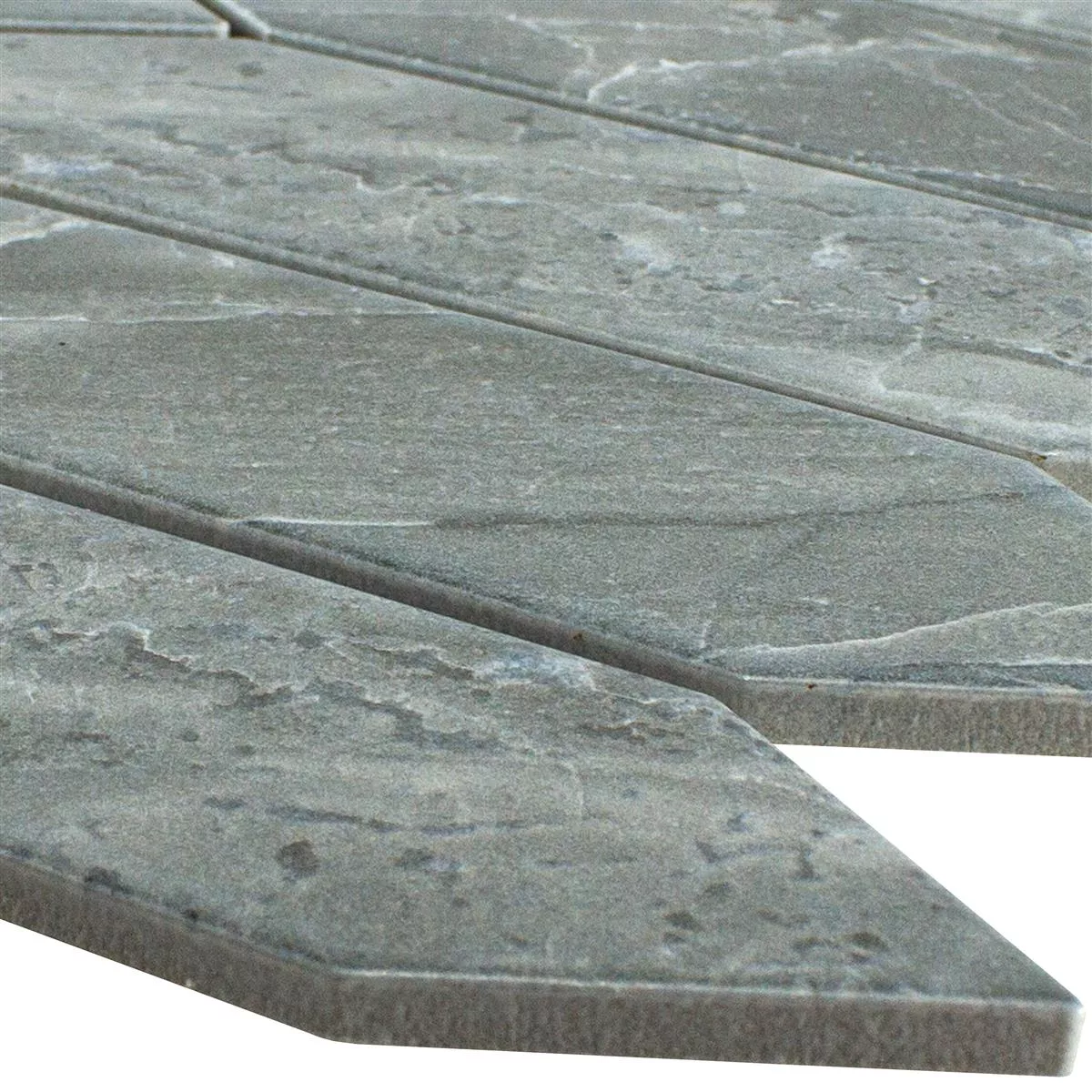 Keramik Mosaik Fliser Dorris Picket Sten Optik Gra Keramik Mosaik Fliser Dorris Picket Sten Optik Gra