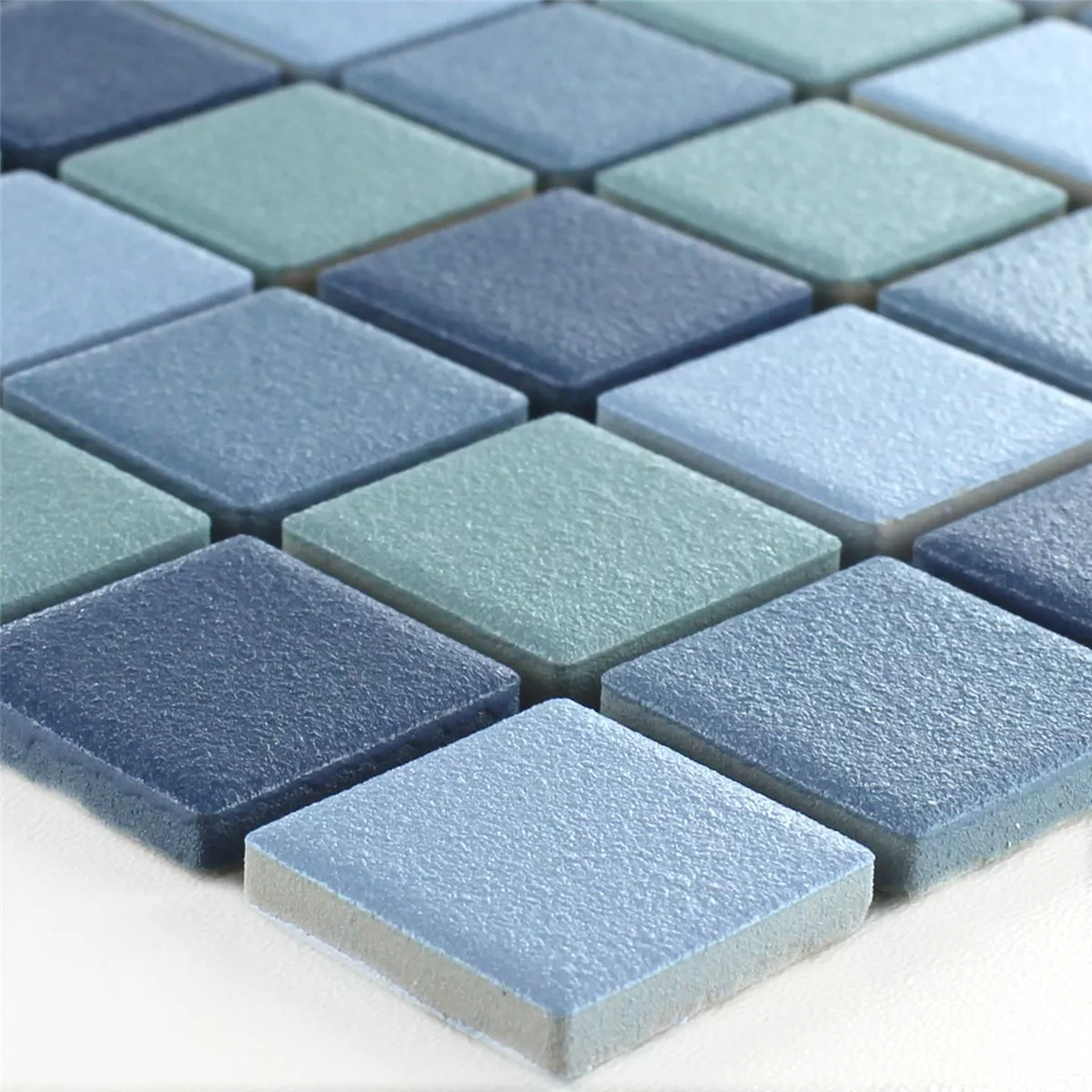 Prøve Mosaik Fliser Keramik Skridsikkerhed Blå Mix