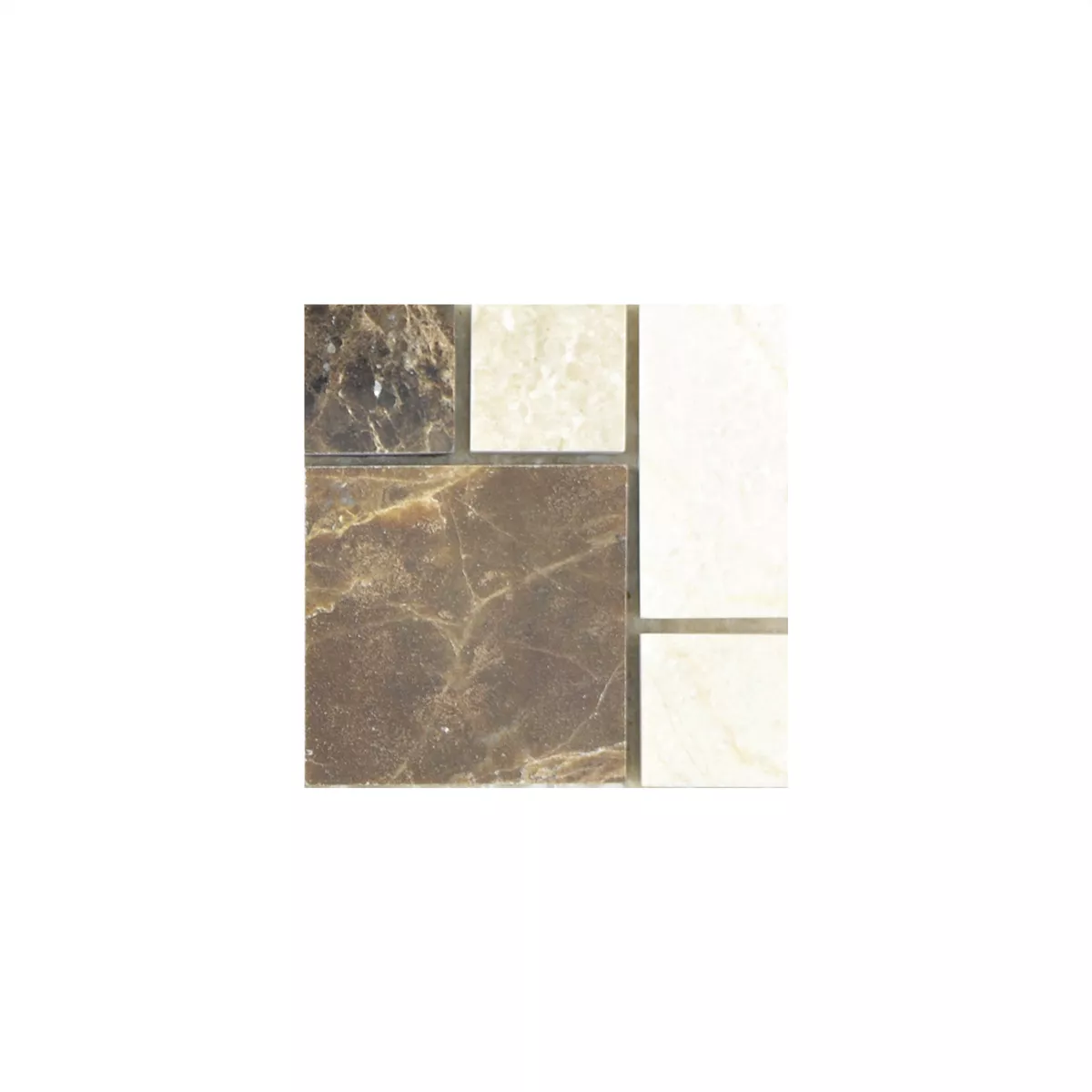 Prøve Marmor Natursten Mosaik Fliser Cordoba Emprador Dark Beige