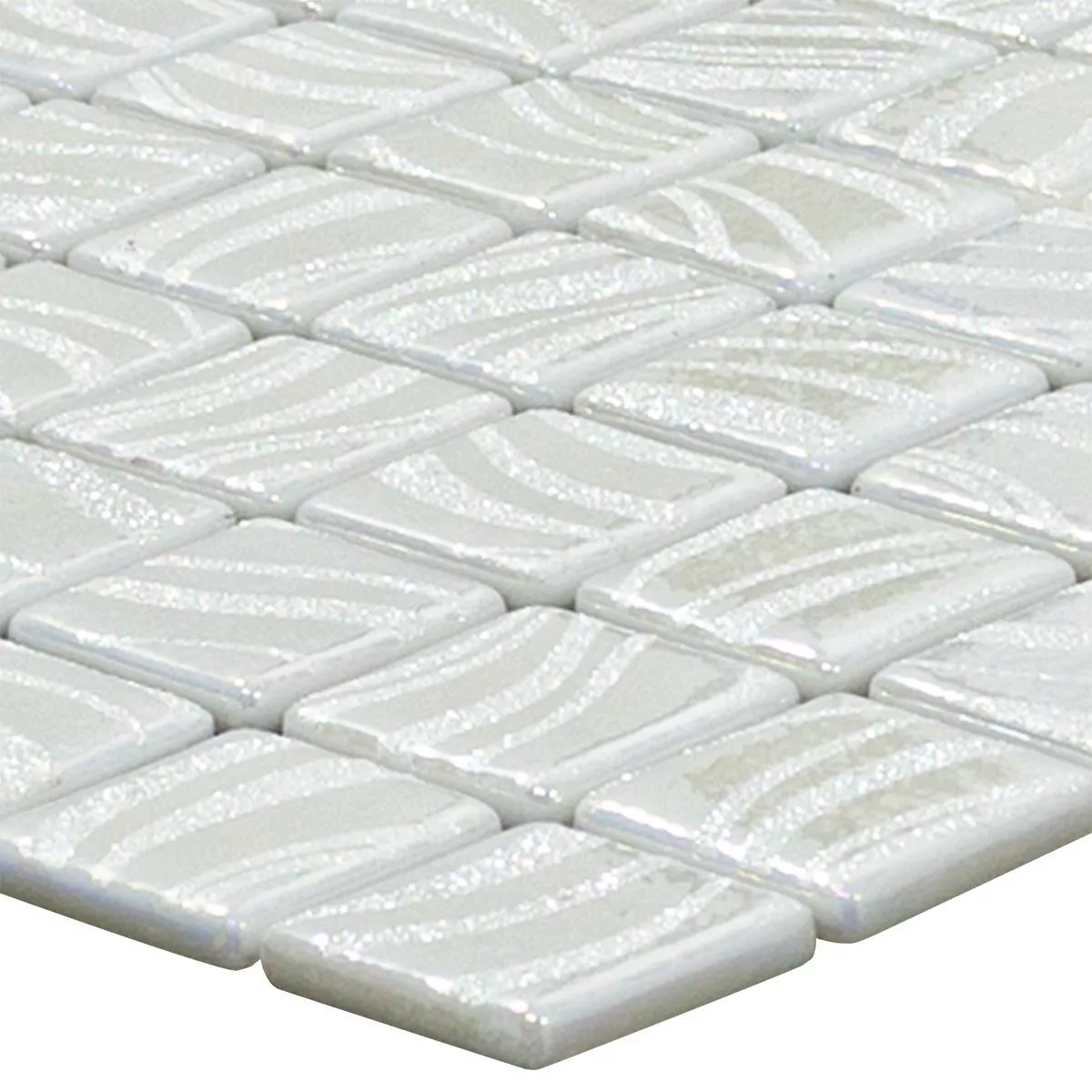Glas Swimmingpool Mosaik Marisburg Hvid Glitter Glas Swimmingpool Mosaik Marisburg Hvid Glitter