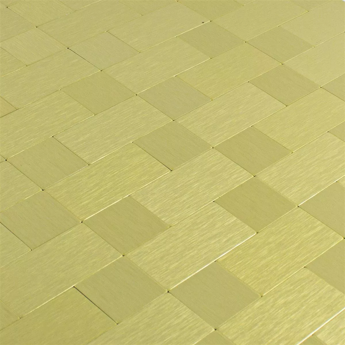 Mosaik Fliser Metal Selvklæbende Vryburg Guld Kombi