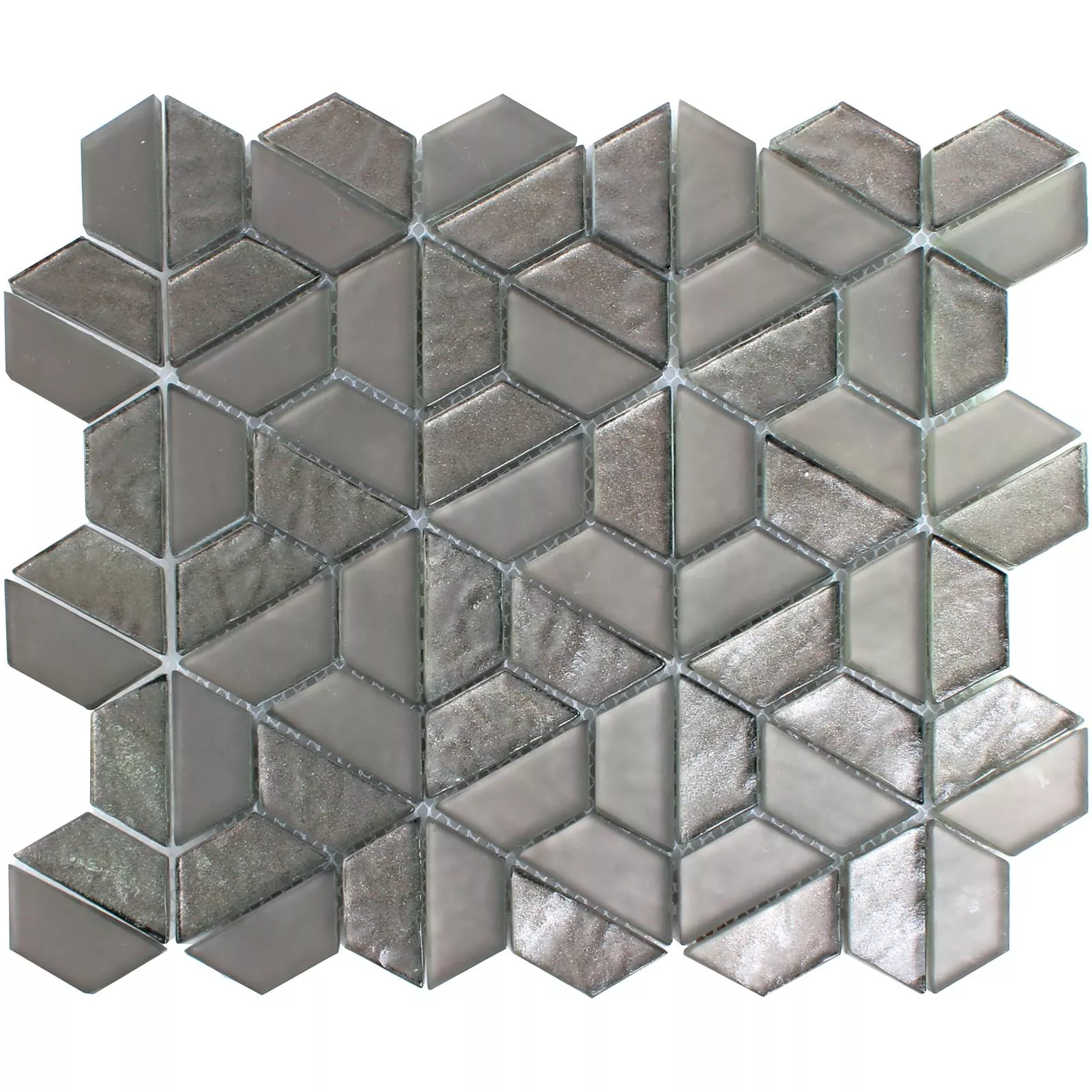 Glasmosaik Fliser Alaaddin Hexagon Brun