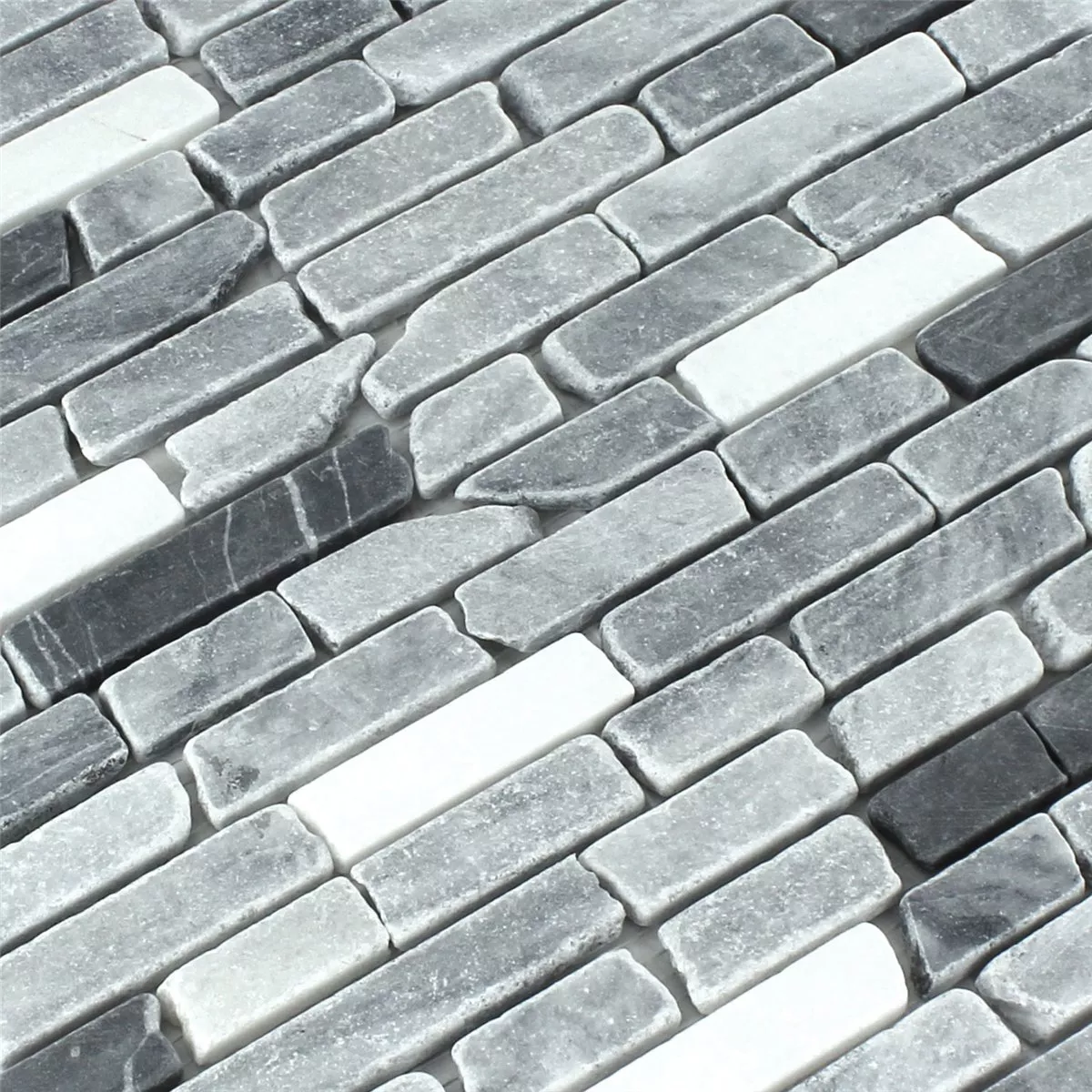 Mosaik Fliser Marmor Sort Gra Mix