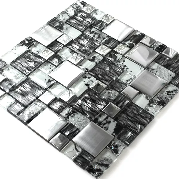 Mosaik Fliser Glas Zebra